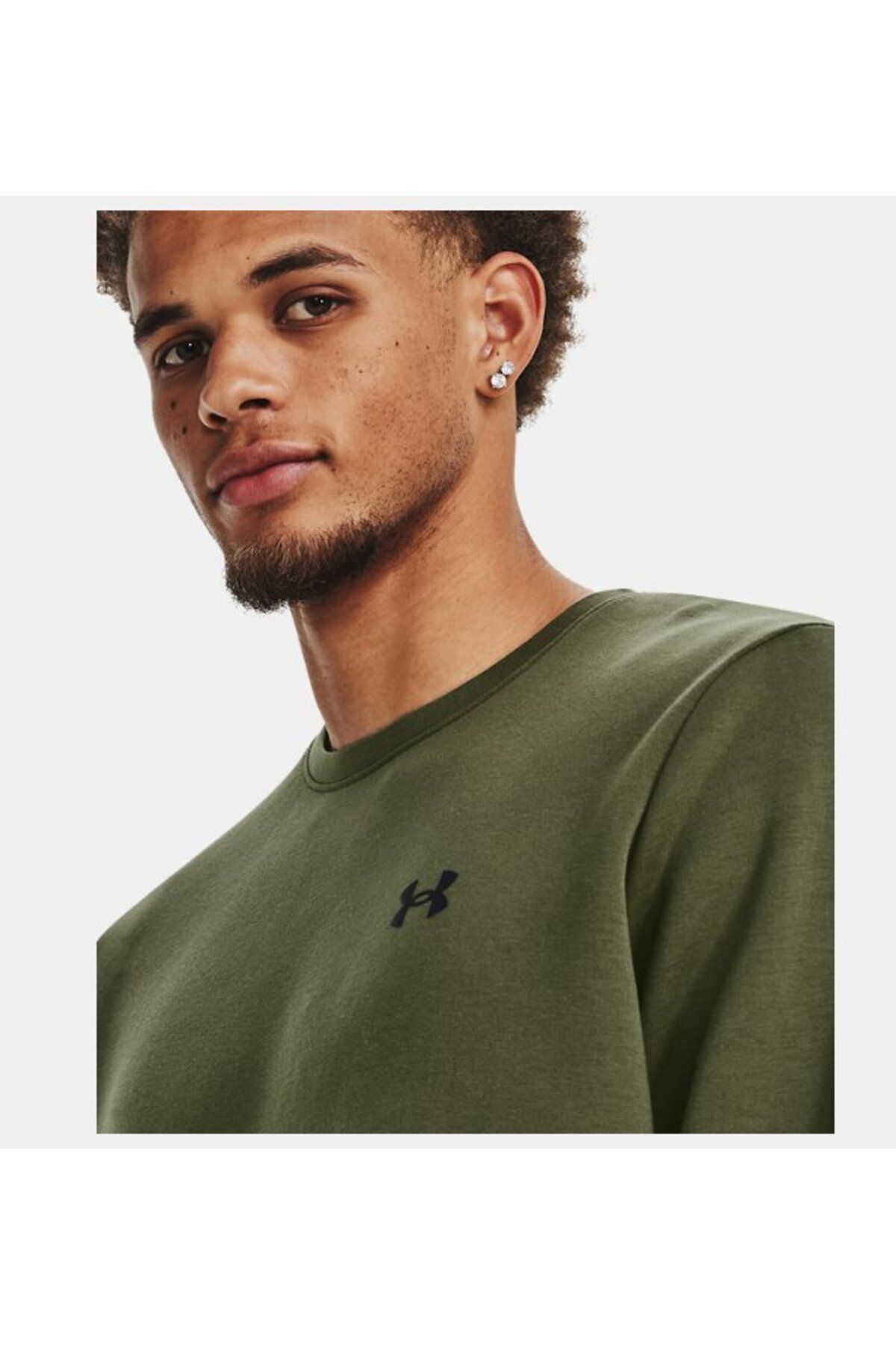 سویشرت سبز مردانه یقه دوچرخه غیر قابل توقف UA 1381688 390 Under Armour