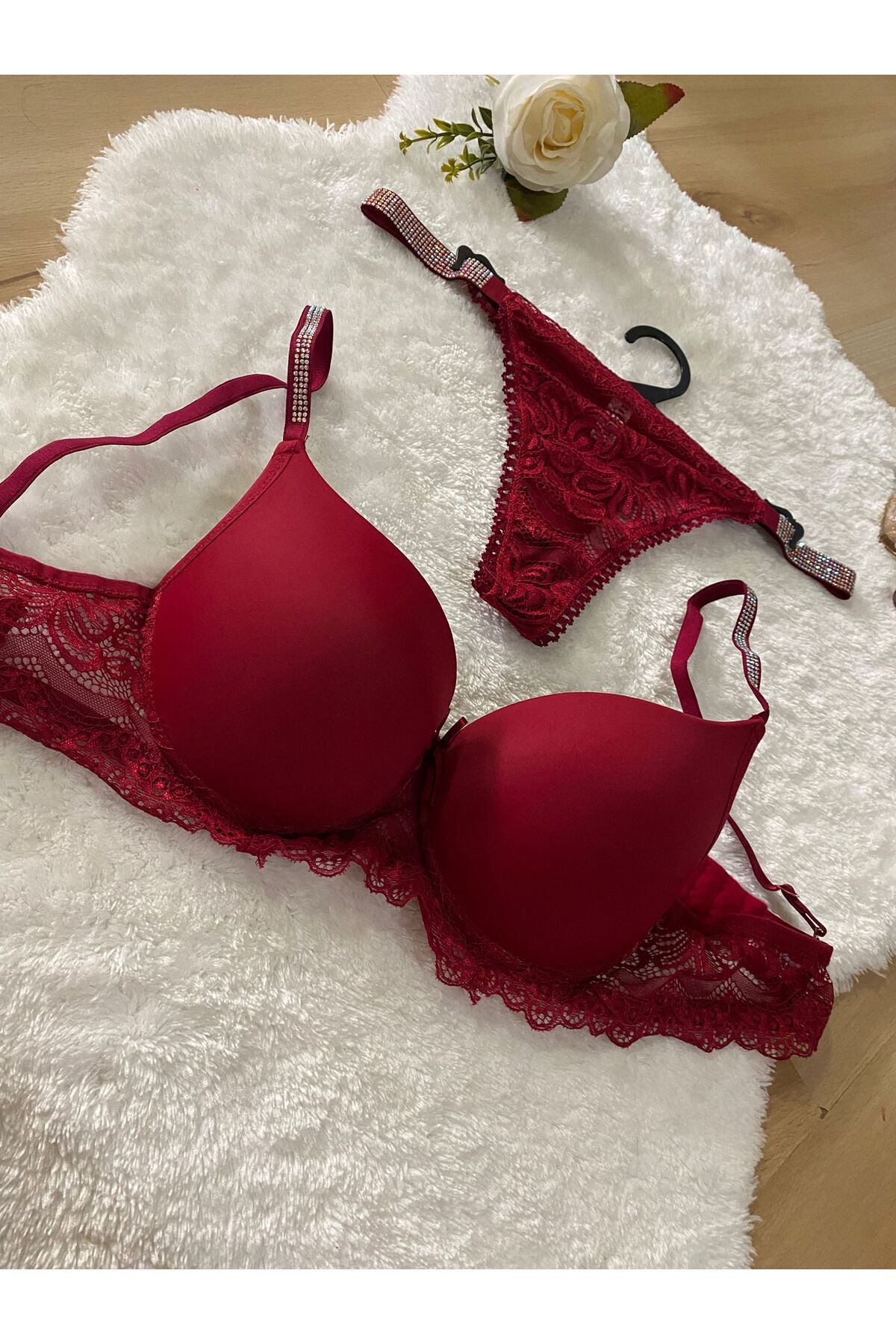 The Night Underwear-مجموعة الملابس الداخلية النسائية من The Nigt Underwear، مجموعة ملابس داخلية نسائية من الدانتيل المرصع بالأحجار، مجموعة رافعة للأعلى 1