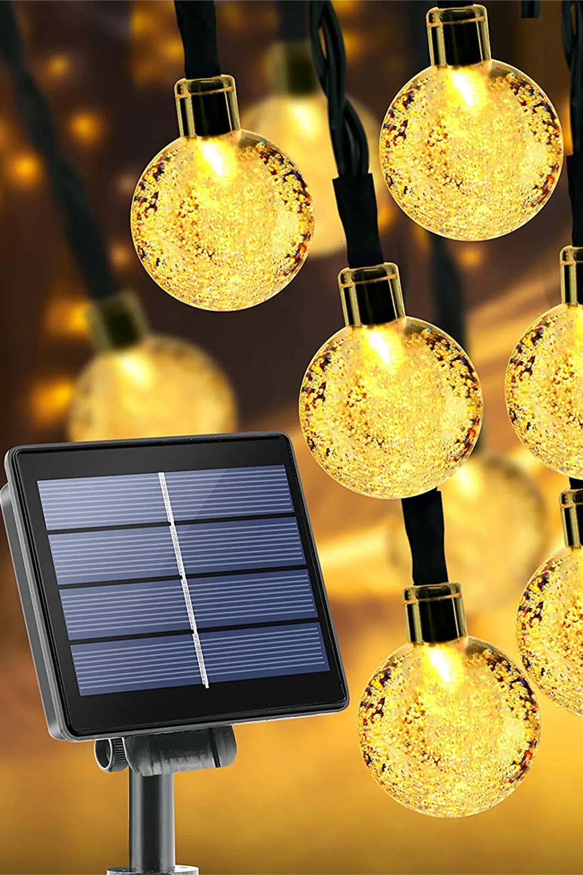 Dekor Bahçe Aydınlatması Gün Işığı Dekoratif 50 Ledli Su Geçirmez Bahçe Lamba 9 Metre