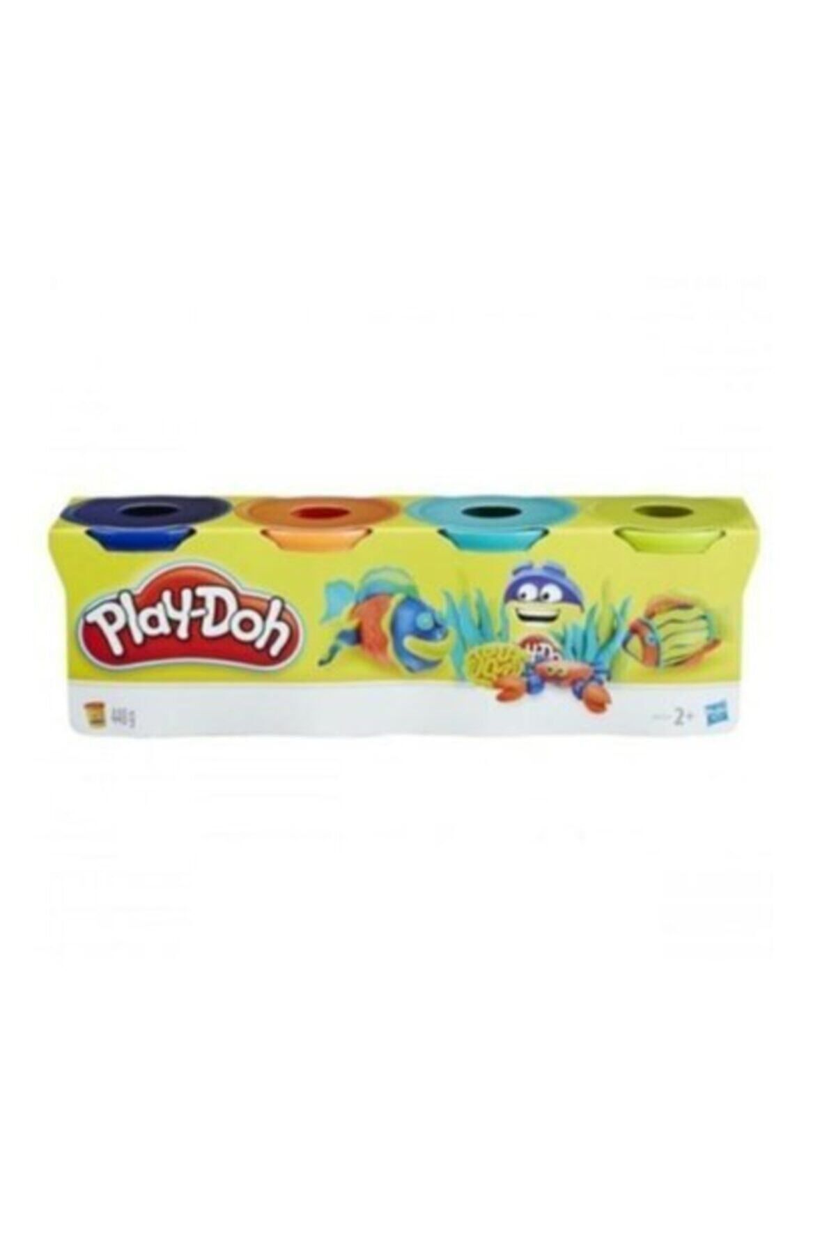 Play Doh Play Dough Fun Яркие основные цвета 4 упаковки 448 г СРЕДНЕГО РАЗМЕРА B6509