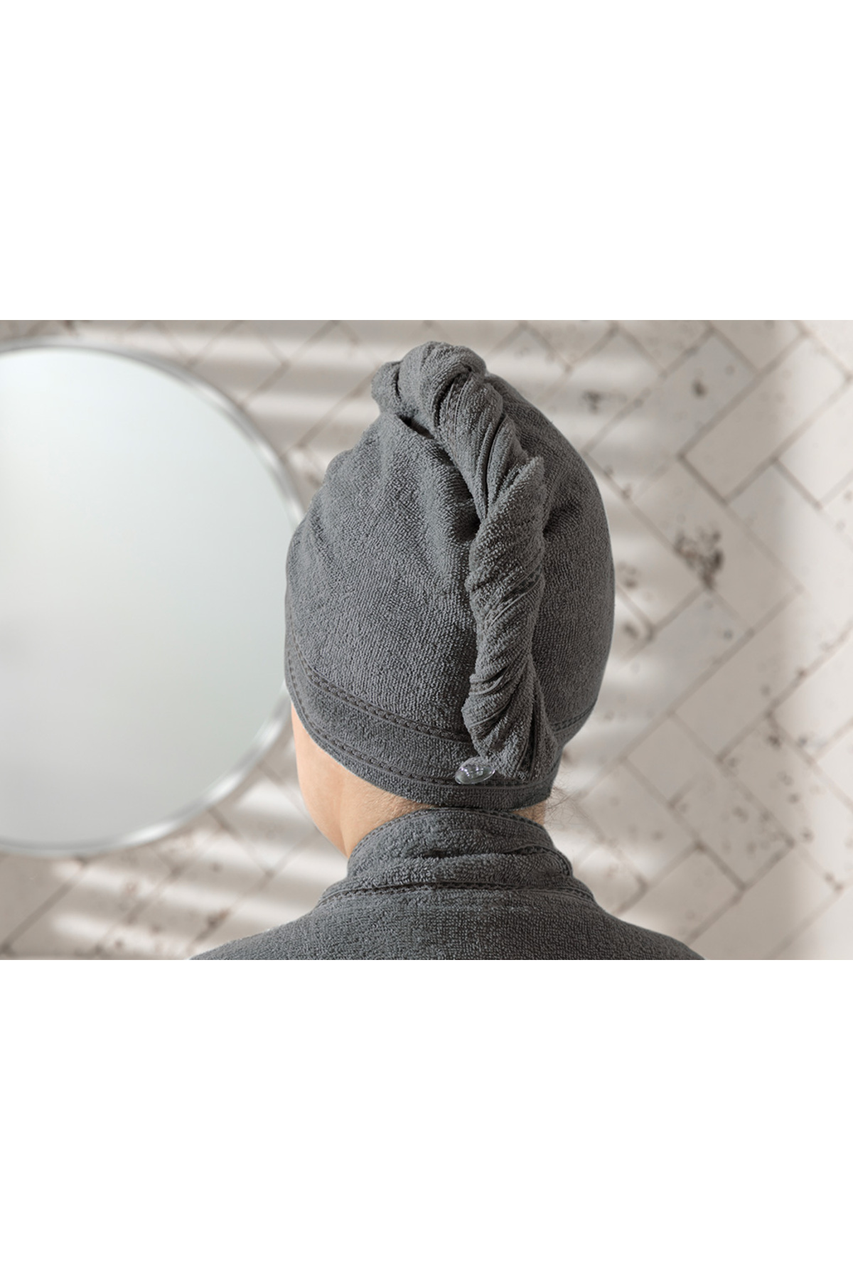 English Home Soft Pamuklu Saç Bonesı Standart Antrasit