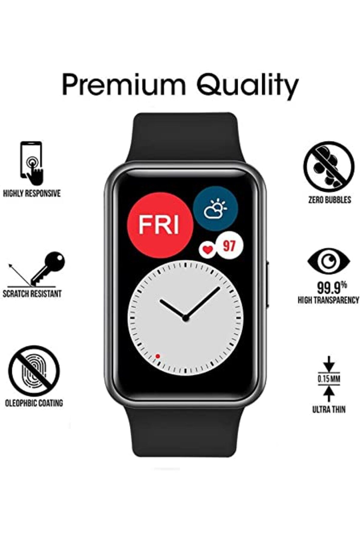 Deppo Trend Huawei Watch Fit Compatible Screen Protector Flexible