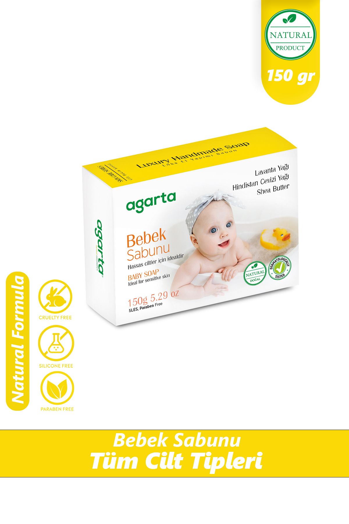 Doğal Bebek Sabunu 150 gr ( 2 Adet )