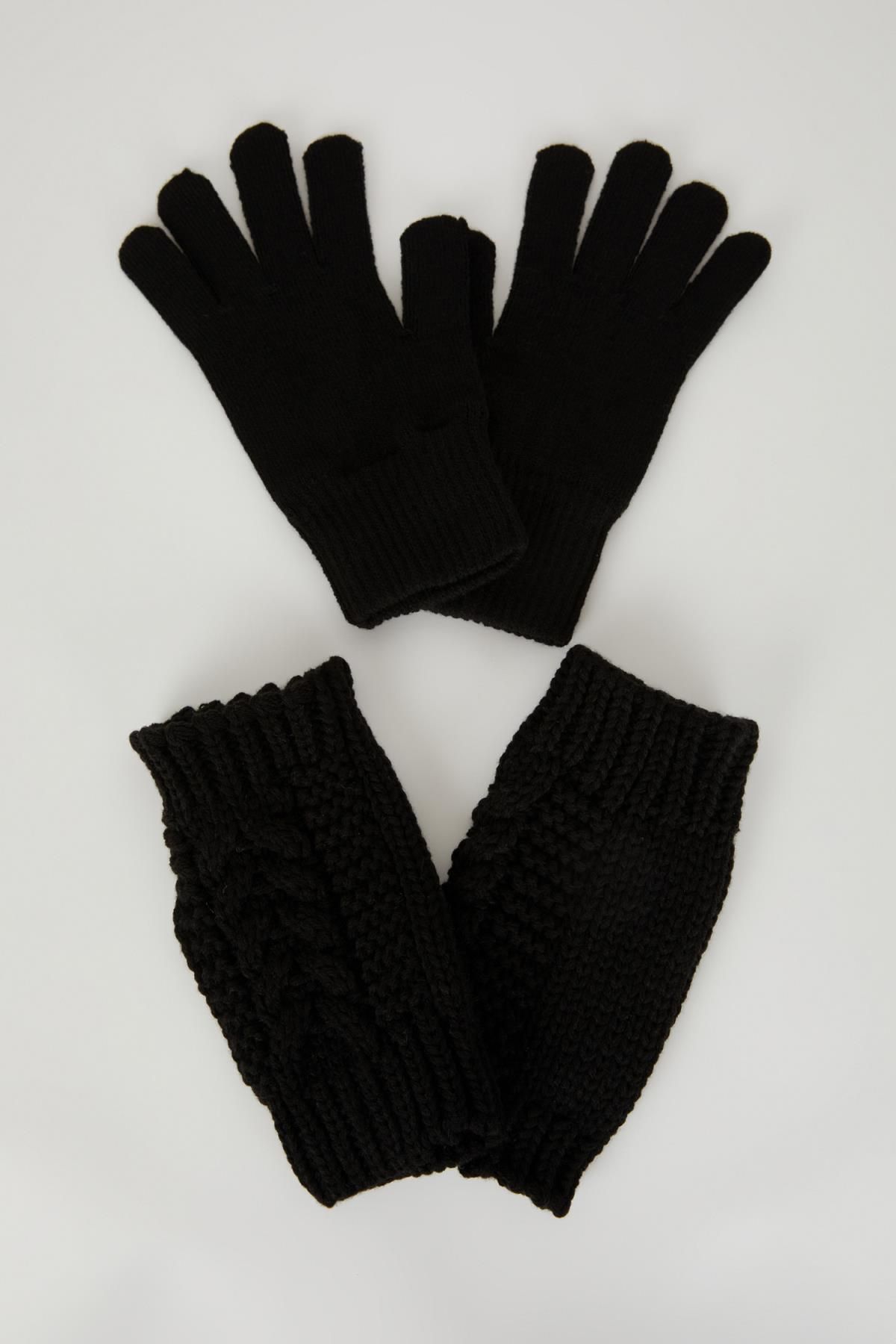 Defacto Women's Knitwear 2-pack Gloves - Trendyol