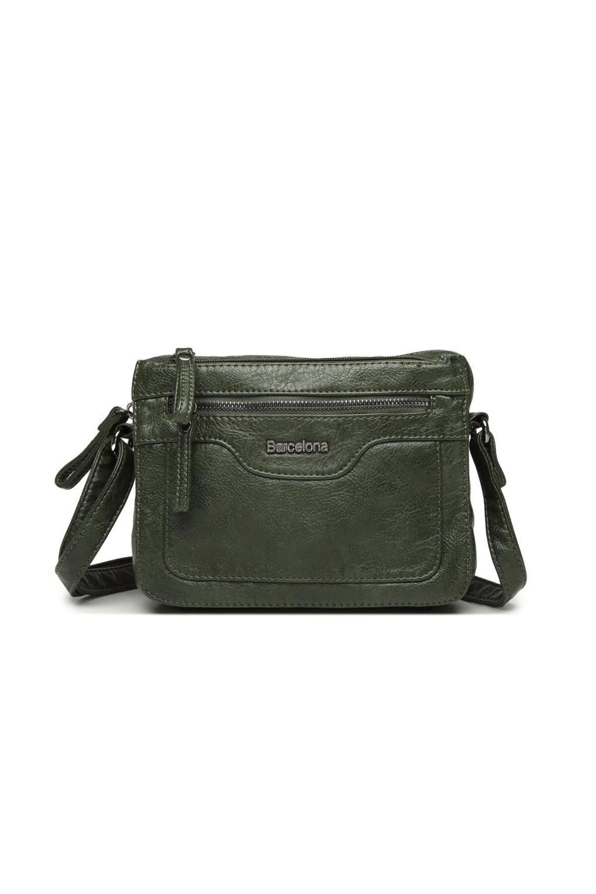 BARCELONA 21K Washed Leather Messenger Bag with Strap 21 K