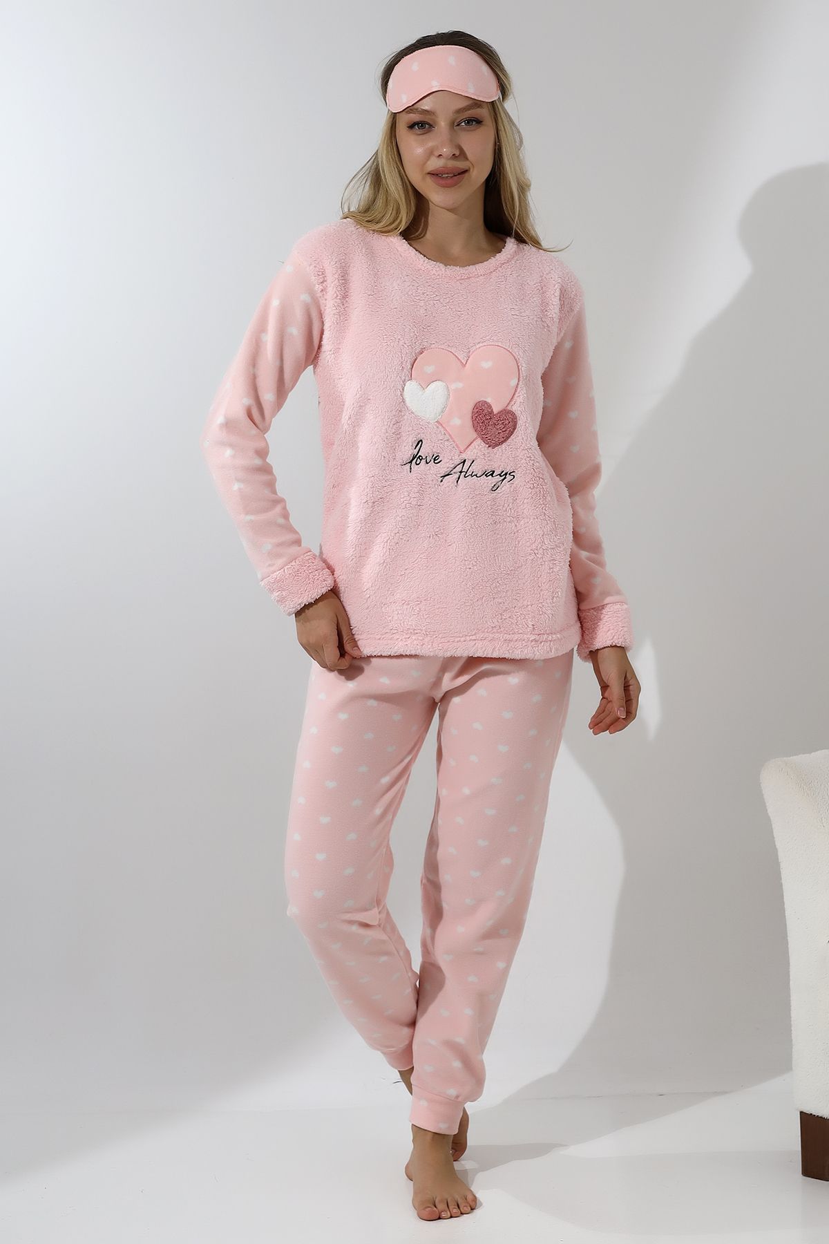 Wordex-Set de pijamale pentru femei Fwn 5003 Plush Welsoft Fleece Winter Soft 1