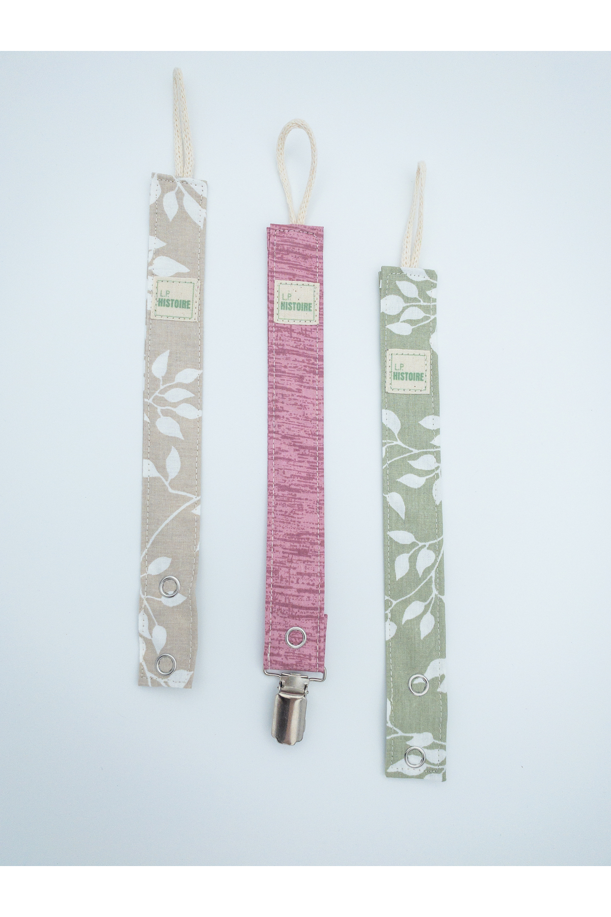 Le Petite Histoire 3'lü Emzik Askısı Emzik Zinciri %100 Pamuk Yıkanabilir fotoğrafı 2 (önizleme)