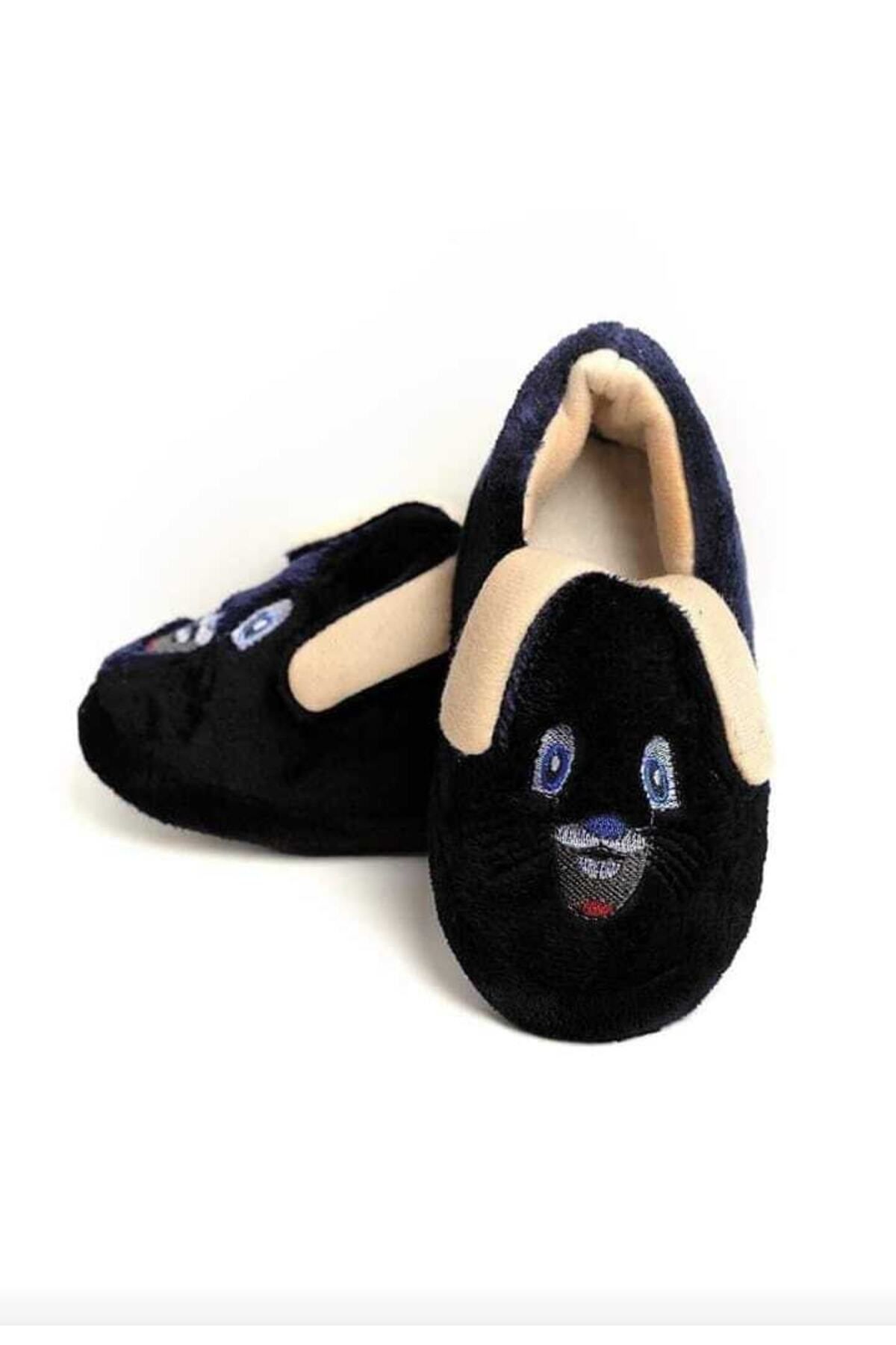 Kidsoo Plush Slippers Black Trendyol