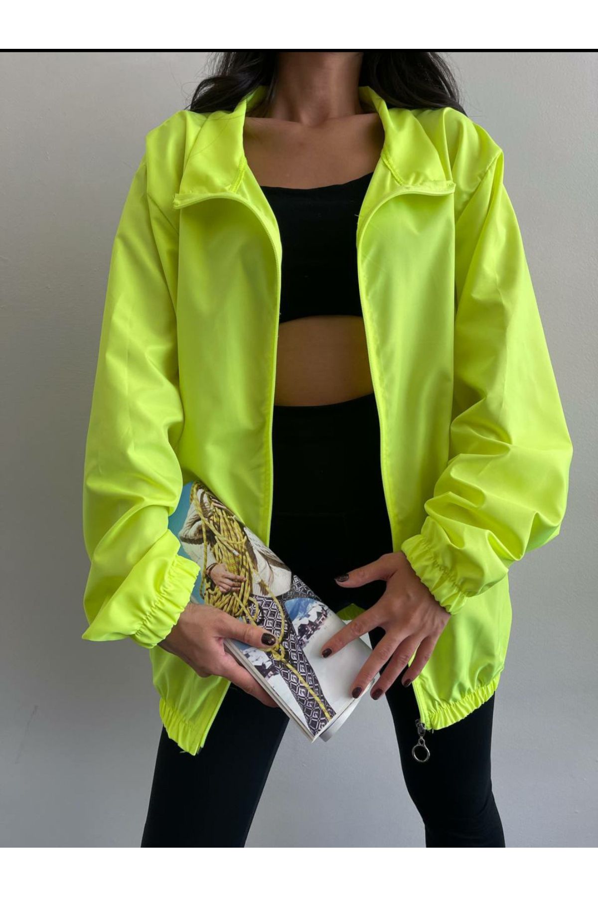 Lime green hotsell windbreaker womens