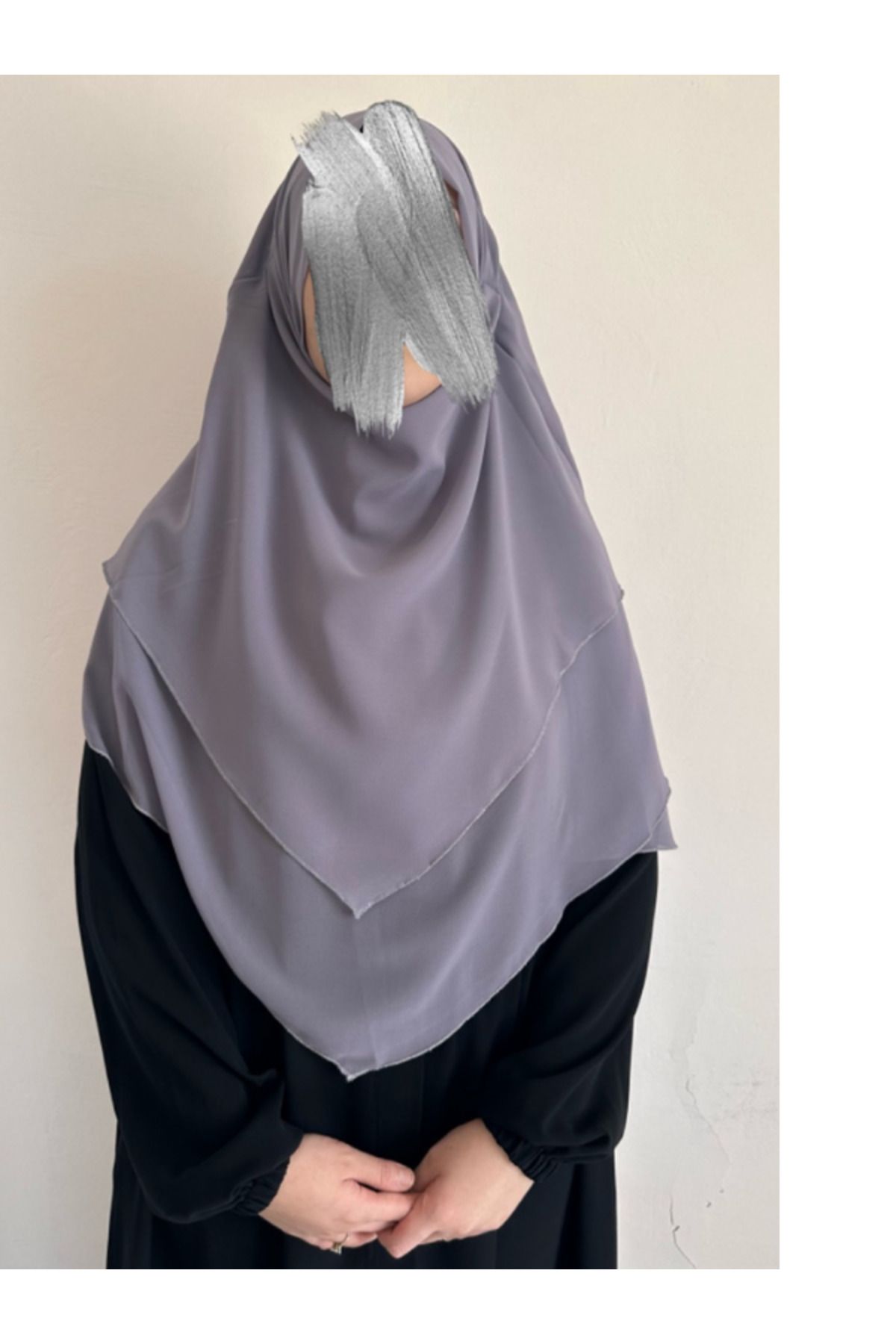 ALBİSE BUTİK-SHORT GRAY COLOR SUFLE (HIMAR) 2