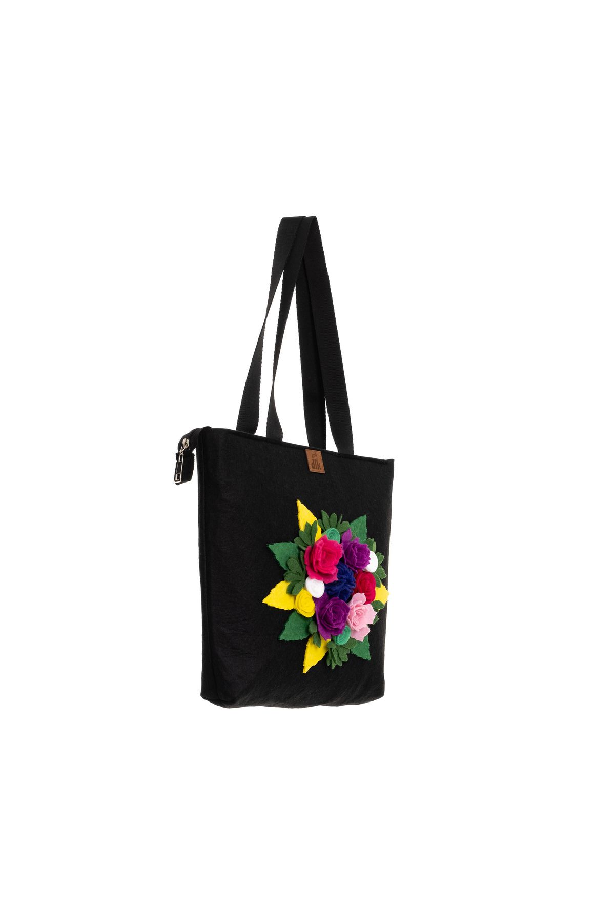 dilekolay-Handmade Medium Size Felt Shoulder Bag - From Roses -35x31cm 4
