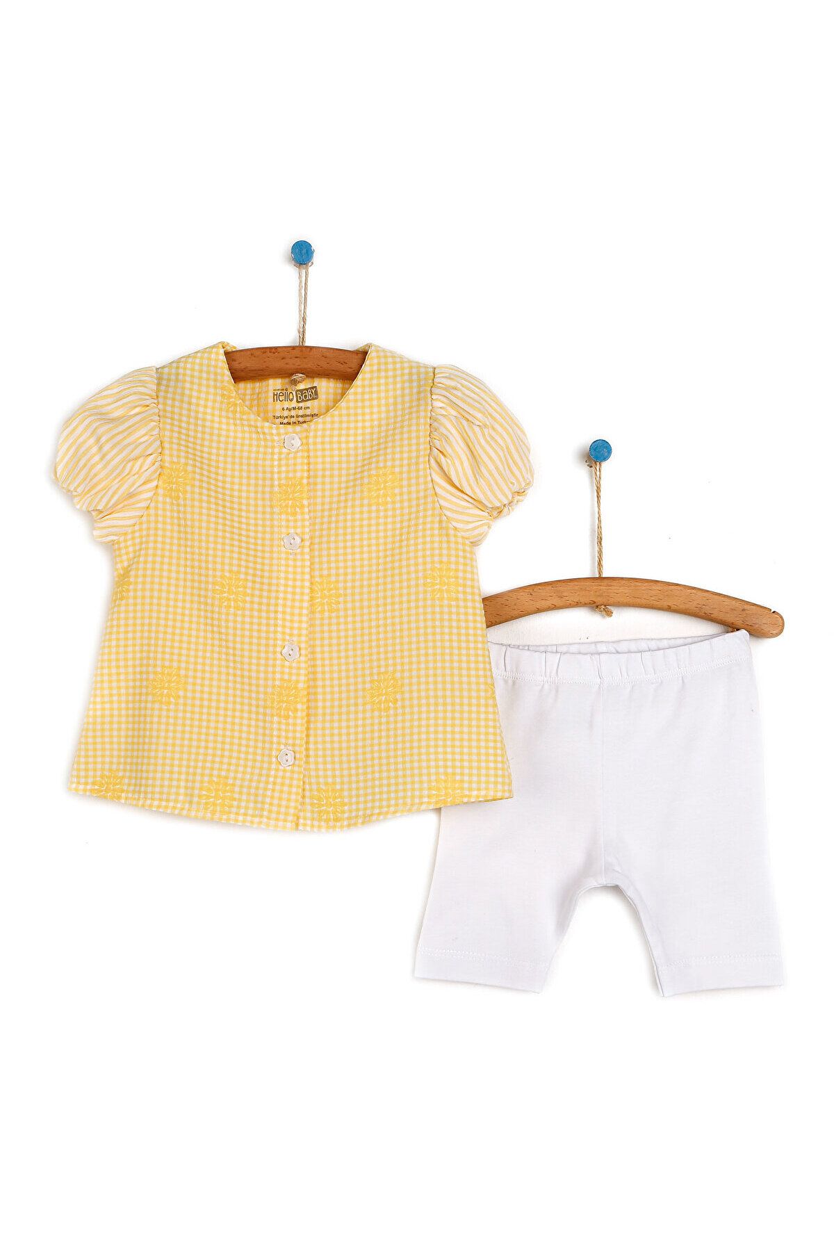 HelloBaby Basic Baby Girl بلوز-جوراب شلواری زرد ست دختر بچه ebebek Hello Baby