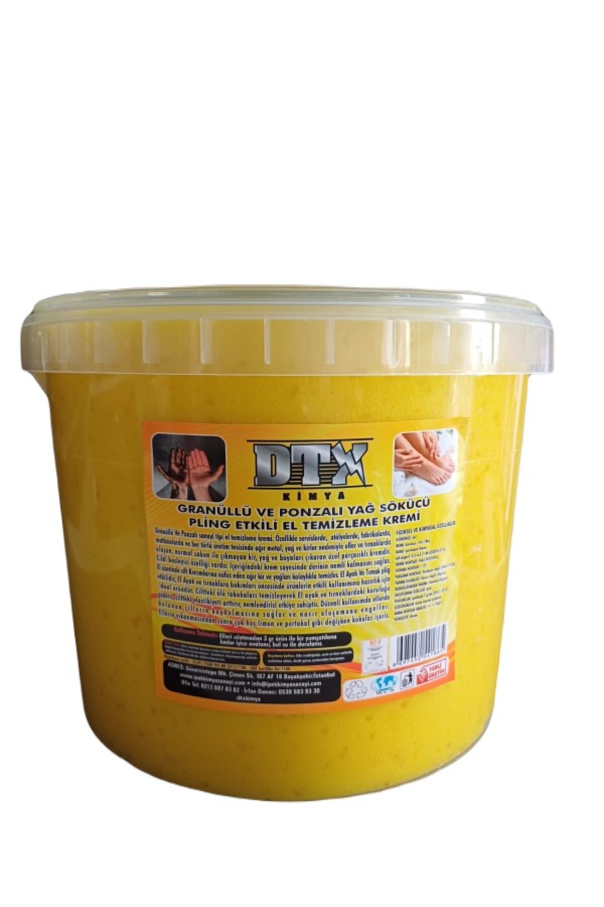 Sanayi Tipi Sarı Granürlü El Temizleme Sabunu 5 Kg