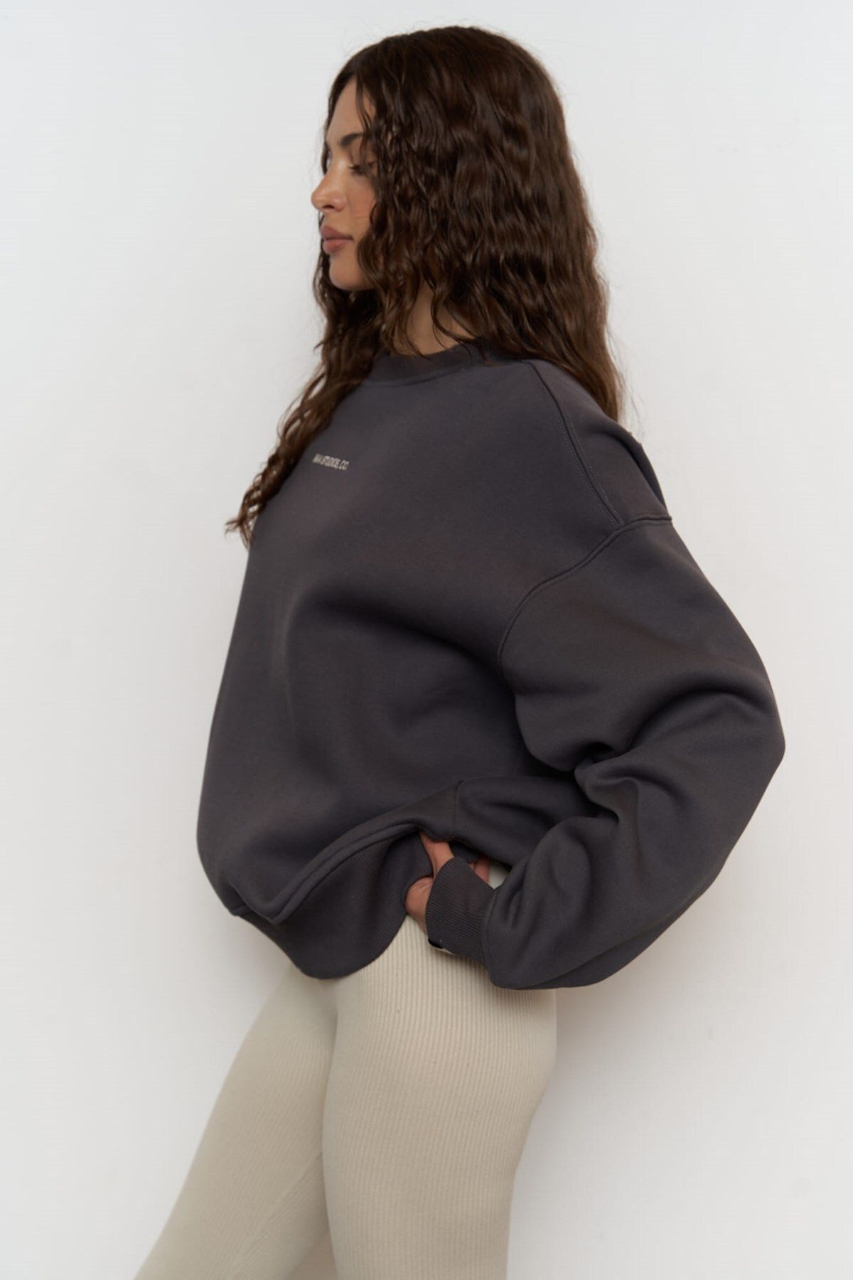 MAİ COLLECTİON-Street Studios Anthrazit Oversize-Sweatshirt 5