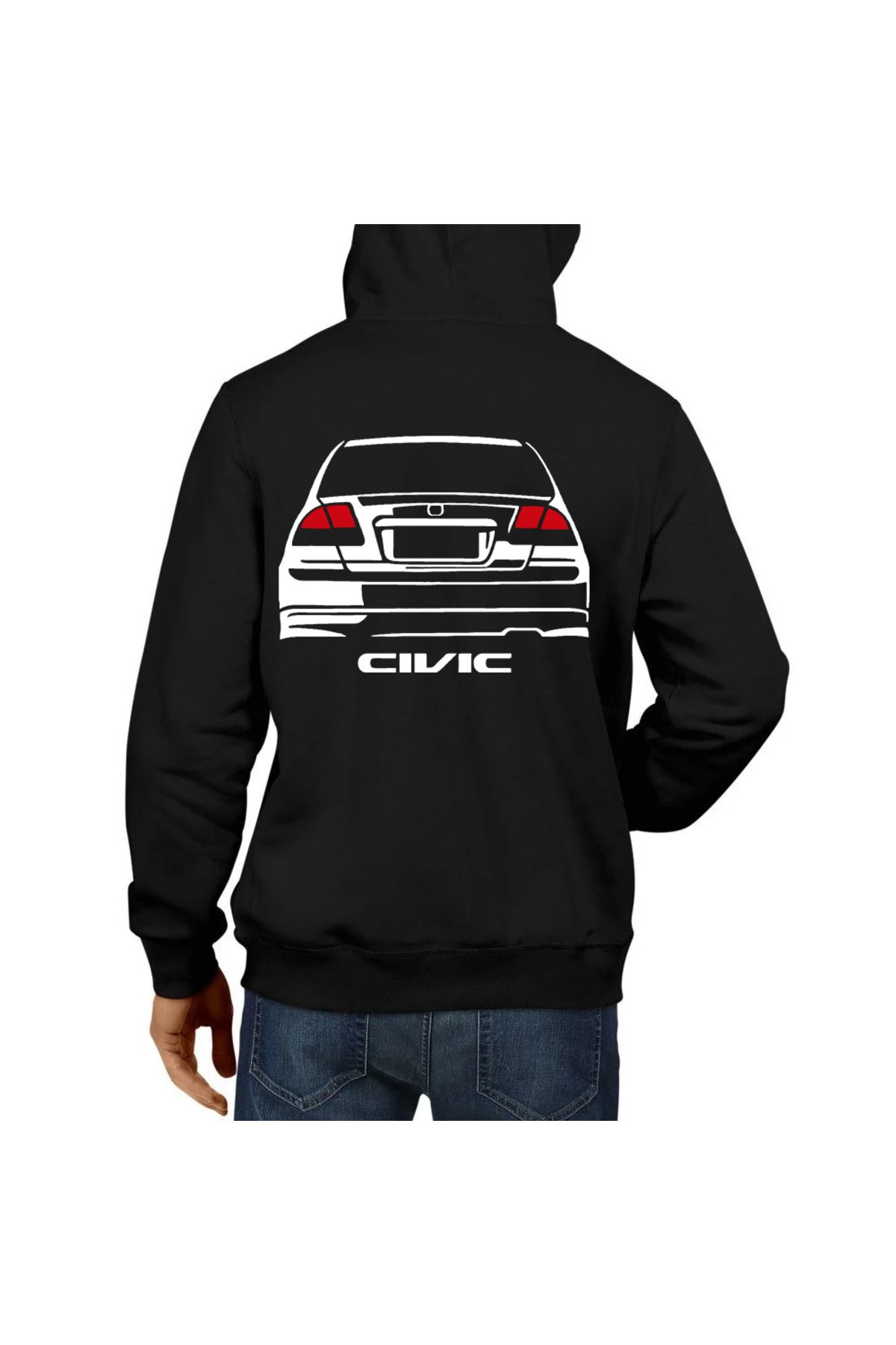 Pisa Art Honda Civic Back Design Sweatshirt 24 Unisex Premium No
