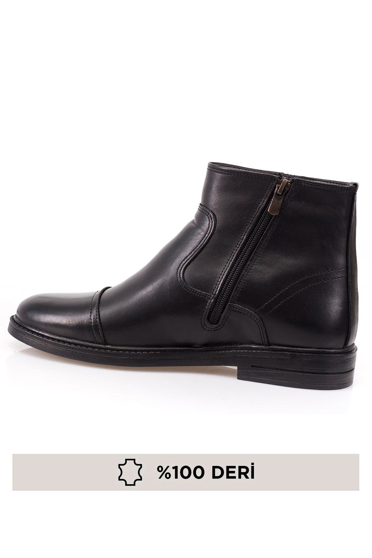 Leather boots cheap with fur inside