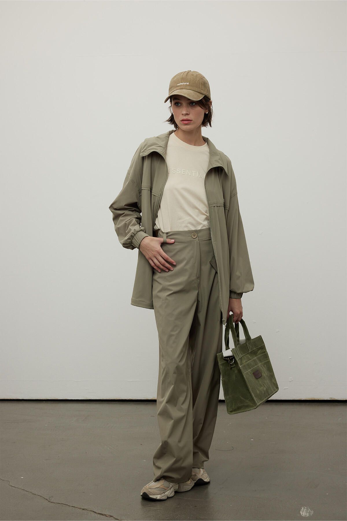 Khaki culotte clearance trousers