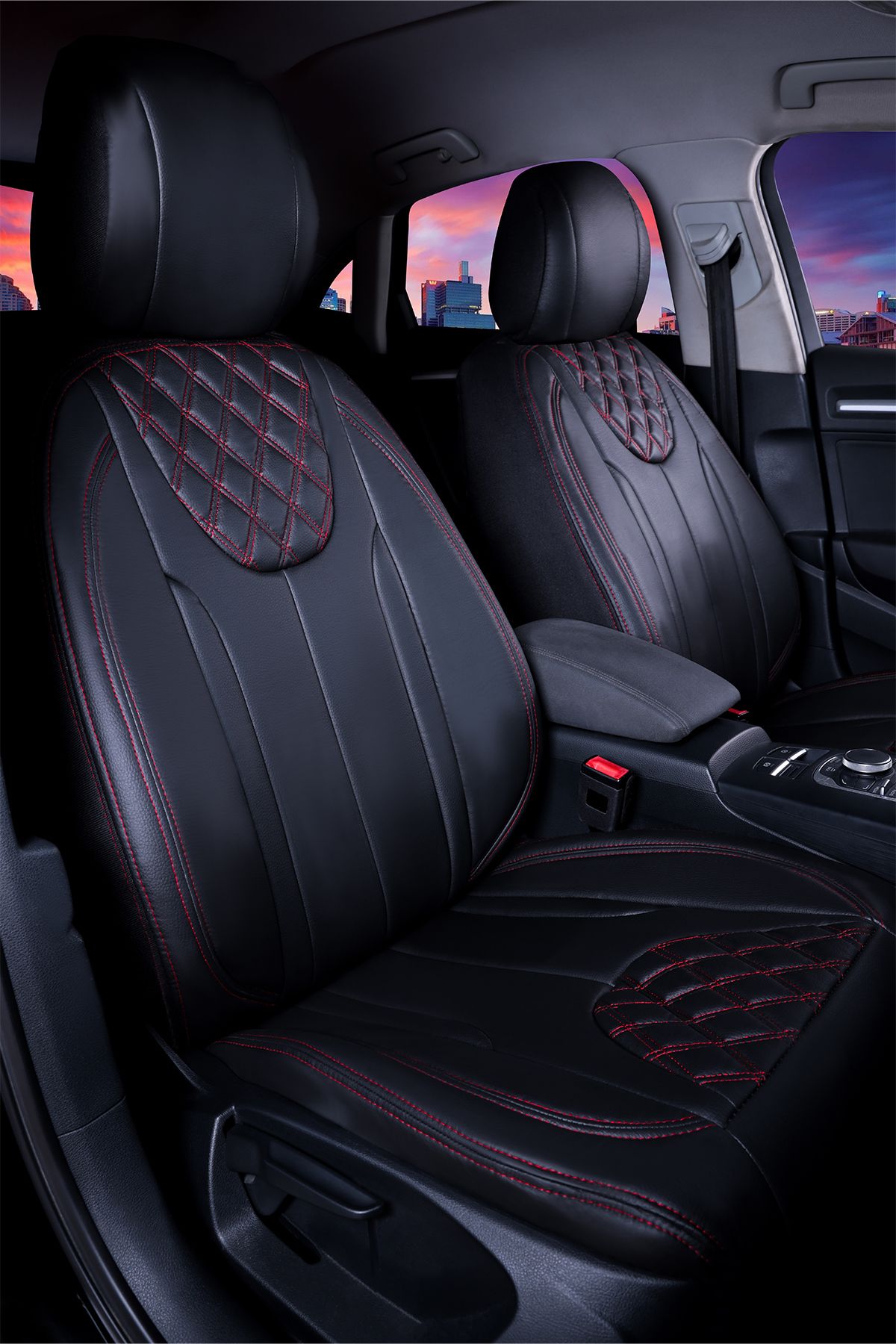 PlusOto Car Seat Cover - Black - Nissan Qashqai - Trendyol