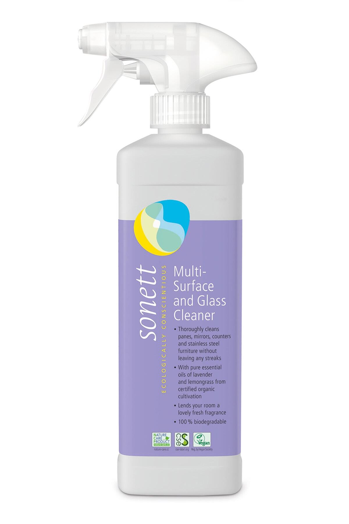Sonett Organik Çok Amaçlı Yüzey Ve Cam Temizleyici Sprey - 500 ml