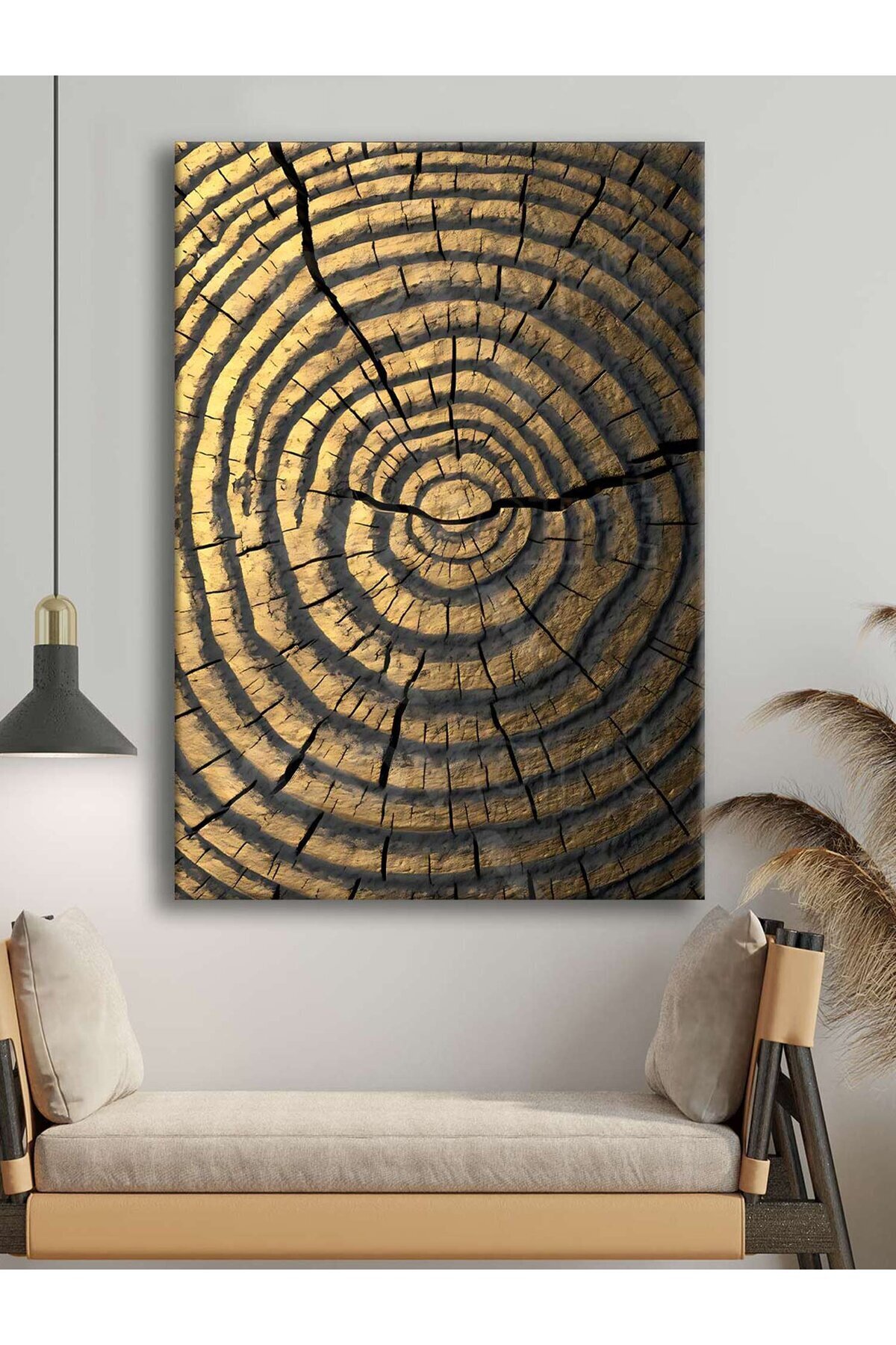 Abstract Tree Stump Dekoratif Kanvas Tablo