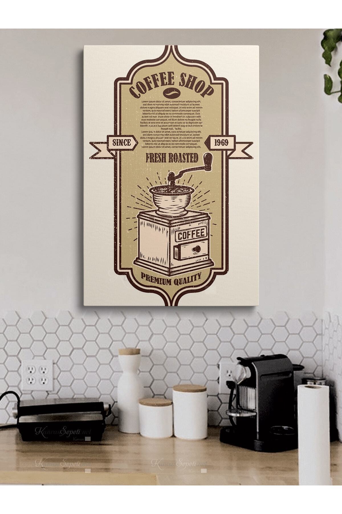 Cafe Caffe Cafeler Kahve Büfe Büfeler Için Abstract Trend Dekoratif Kanvas Canvas Tablo Tablol