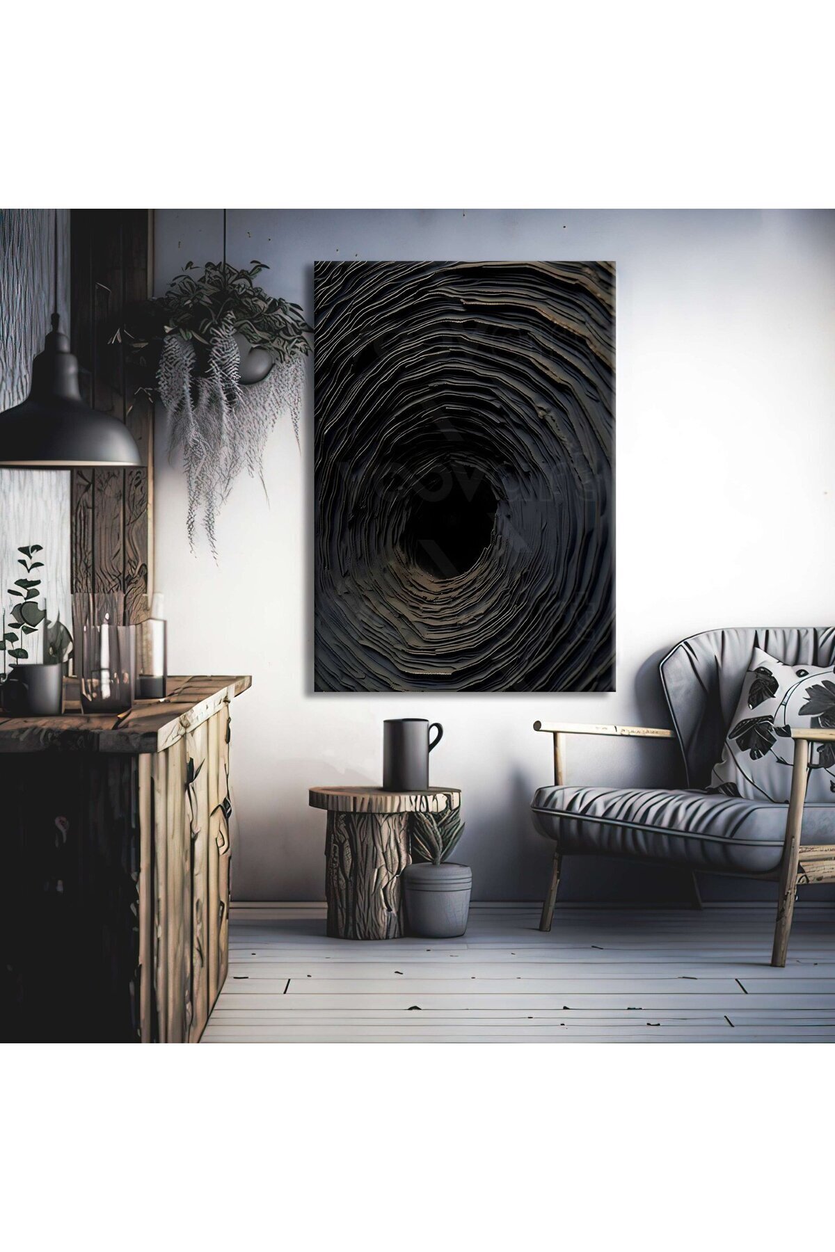 Abstract Depth Dekoratif Kanvas Tablo