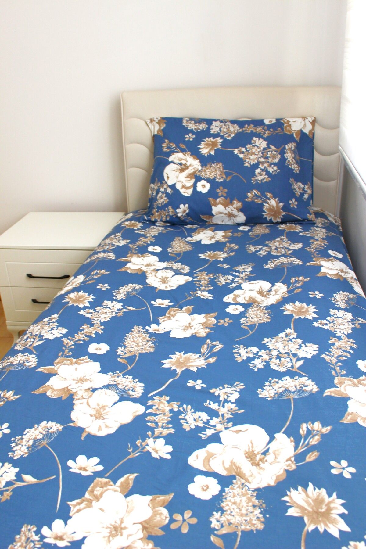 asa cotton 100 Cotton Double Fitted Sheet Set 2 Pillow Cases