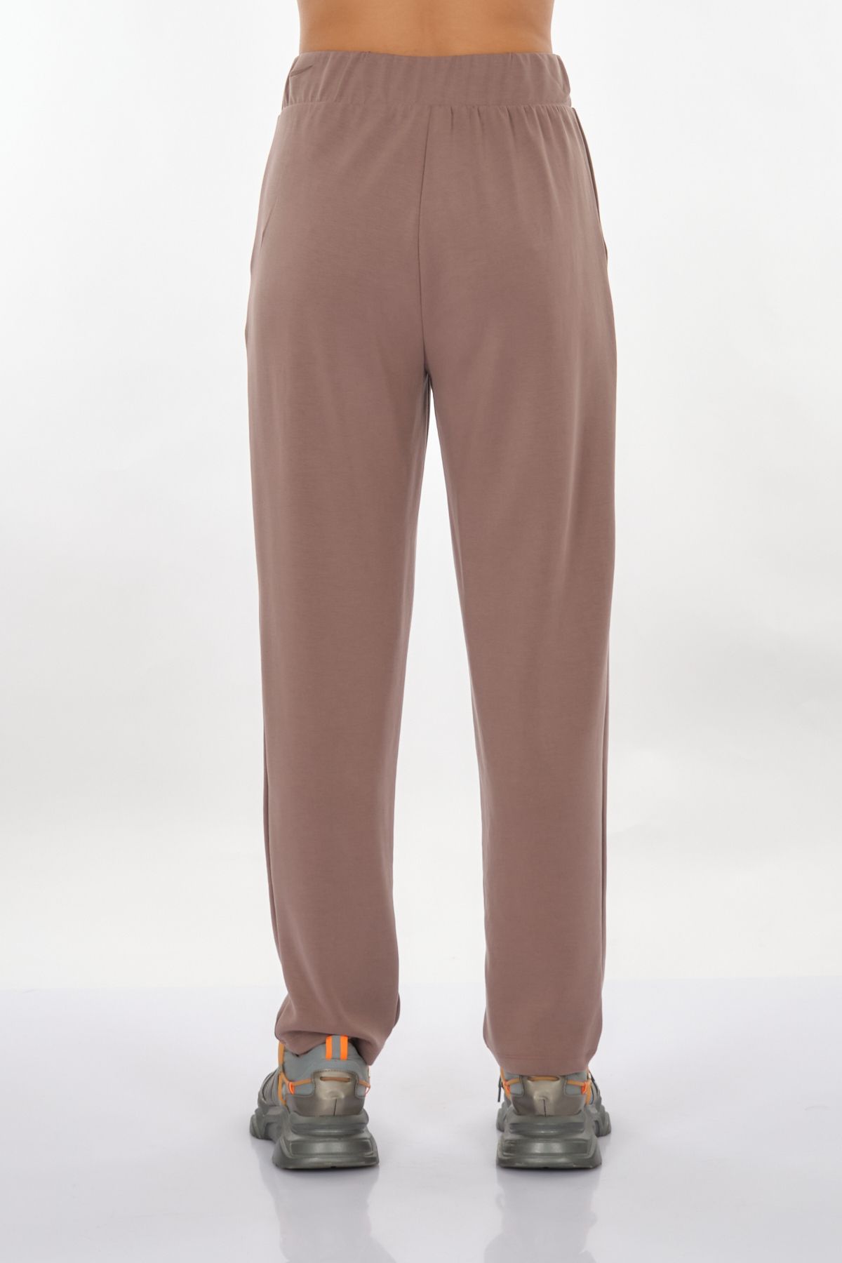 Perspective-Elastic Waist Light Brown Women's Trousers24790166 6