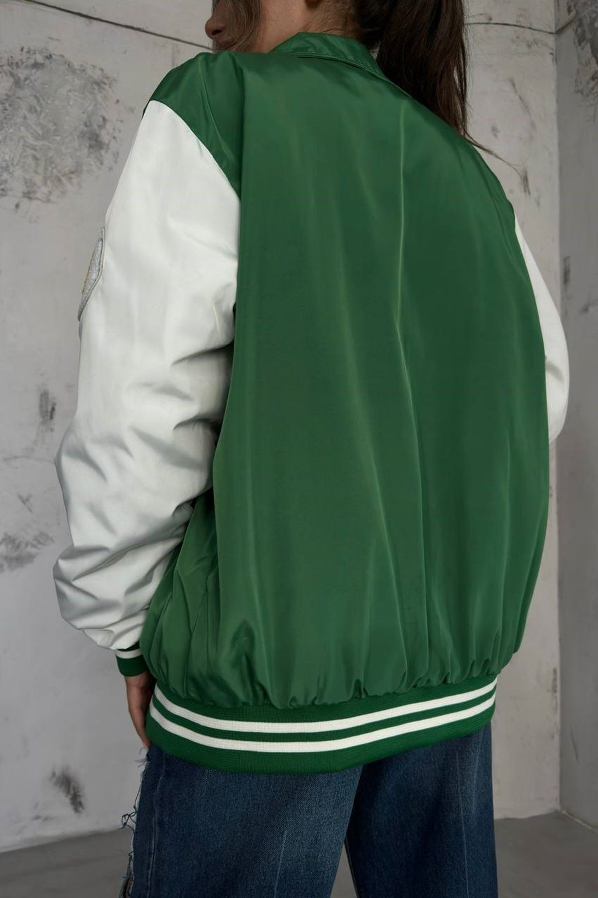 Dark green online polo jacket