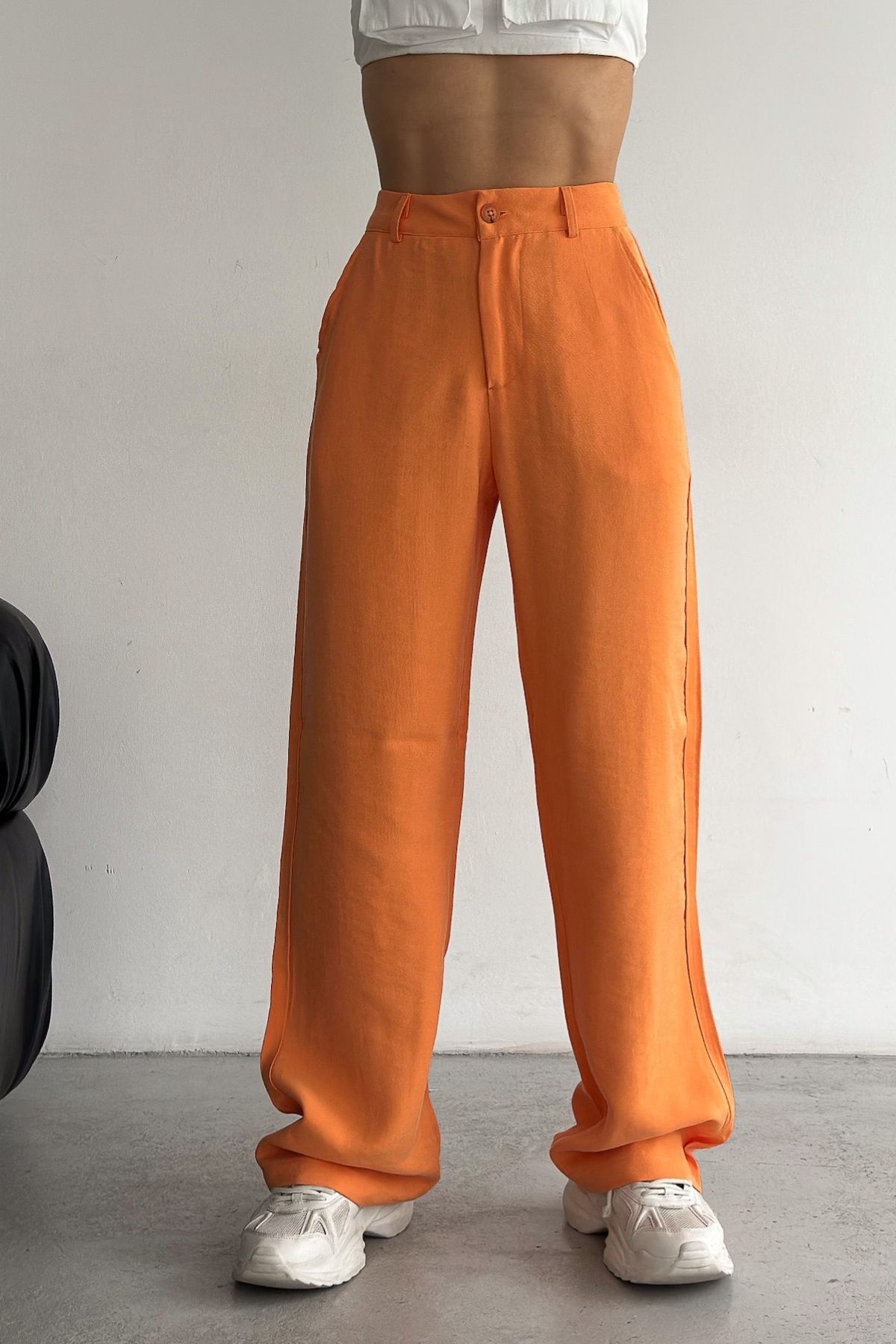 FEMELLE-Women's New Season Modal Fabric Wide Leg High Waist Trousers 3
