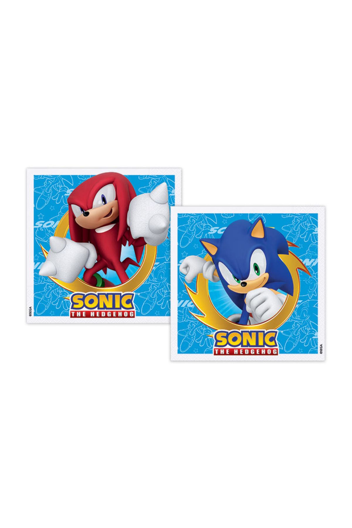 kidspartim Șervețele De Hârtie Cu Tematică Sonic 33x33 Cm 16 Buc - One Size