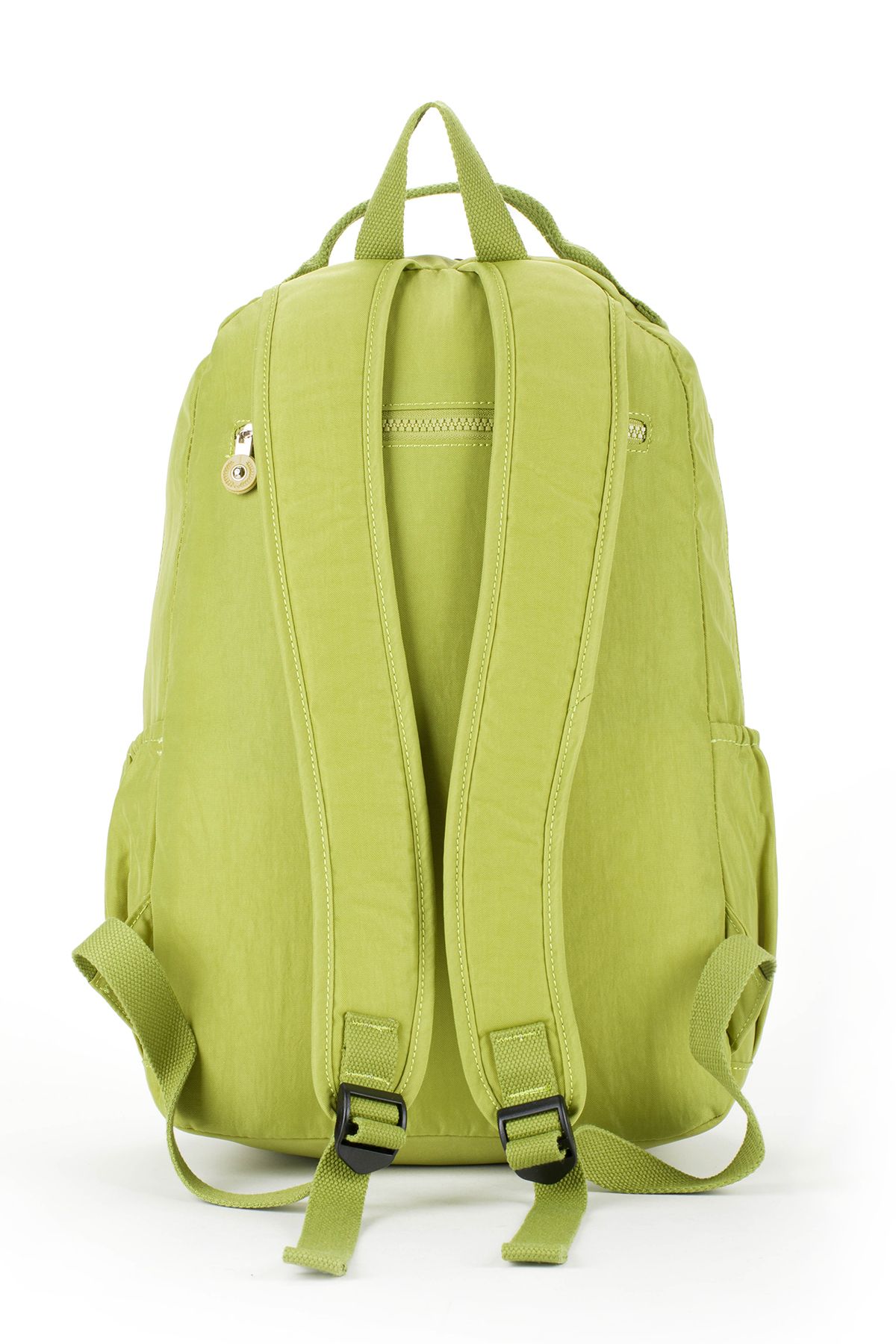 Plain green backpack 2025