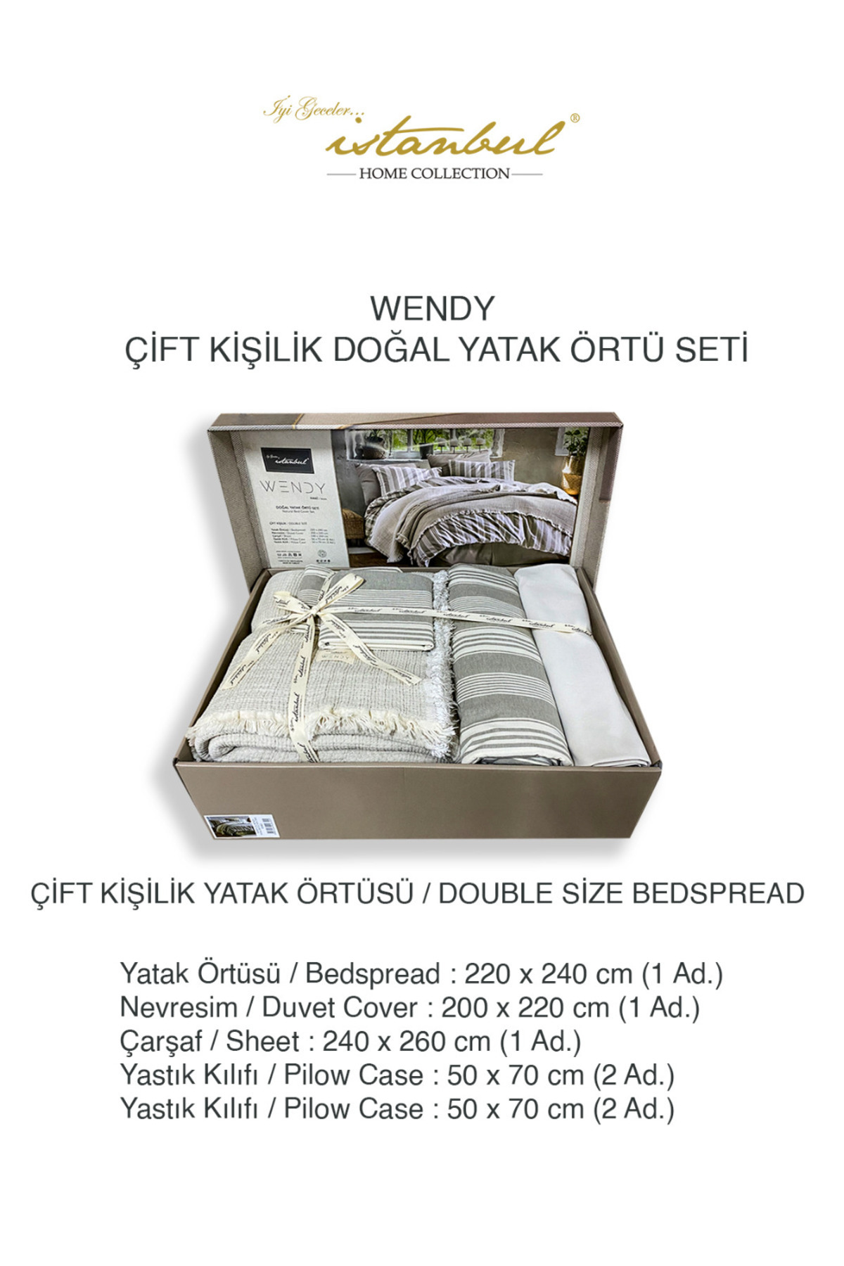 سرویس خواب  آبی İyi Geceler İstanbul | İ-8401 اورجینال - تصویر 4