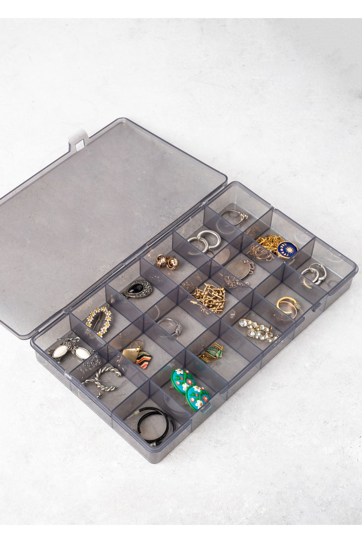 Ecolux 18 Compartment Jewelry Necklace Bead Earring Bracelet