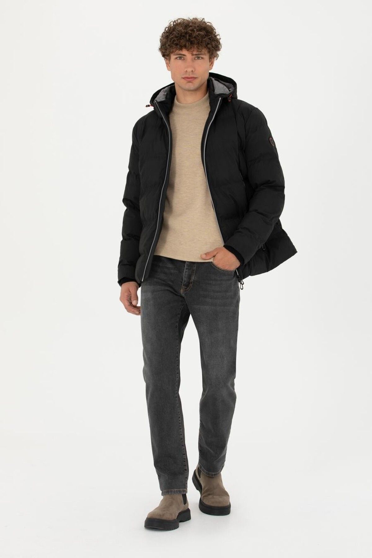 Pierre Cardin Winter Jacket Brown Regular fit