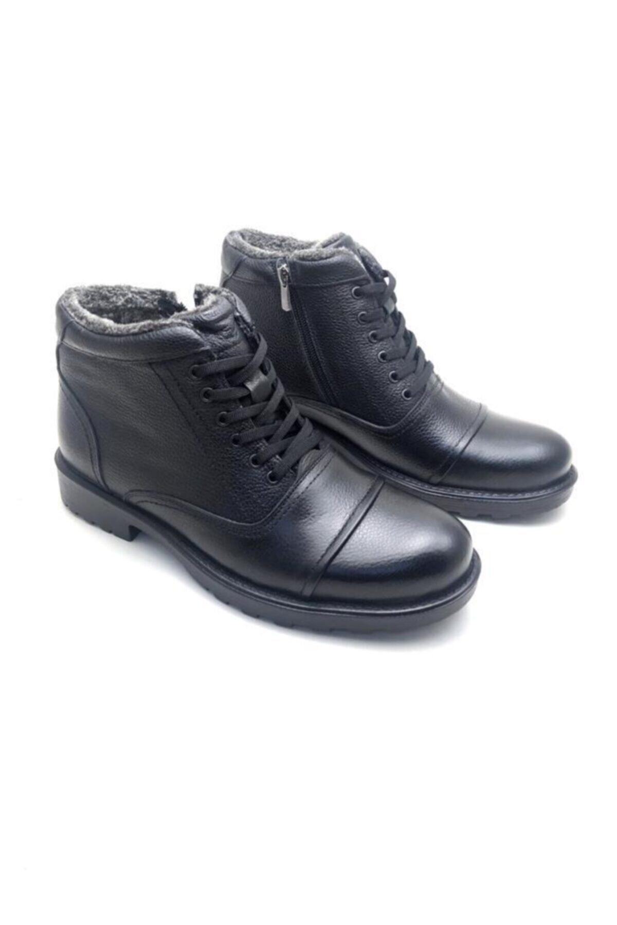 نیم بوت زمستانی مردانه با زیره ترمو مشکی