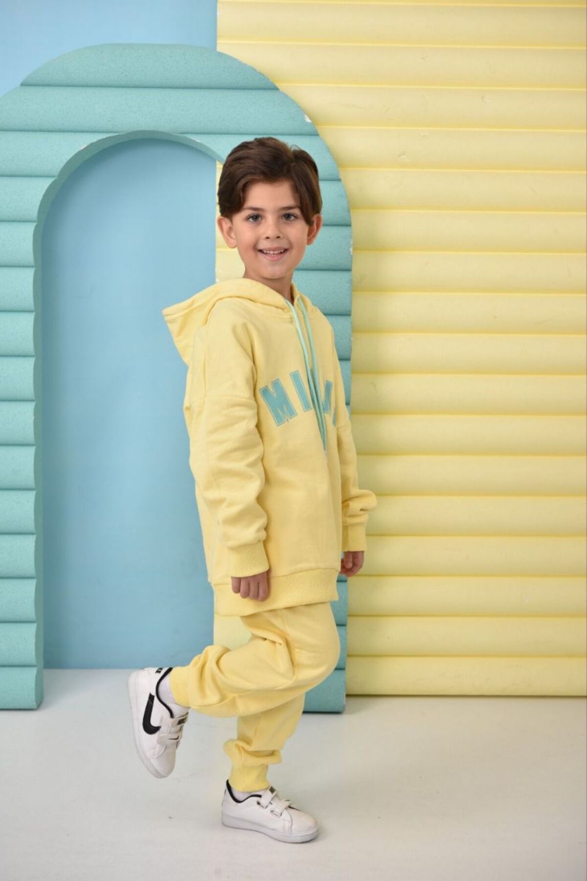 vera kids Sweatsuit set Yellow Oversize Trendyol