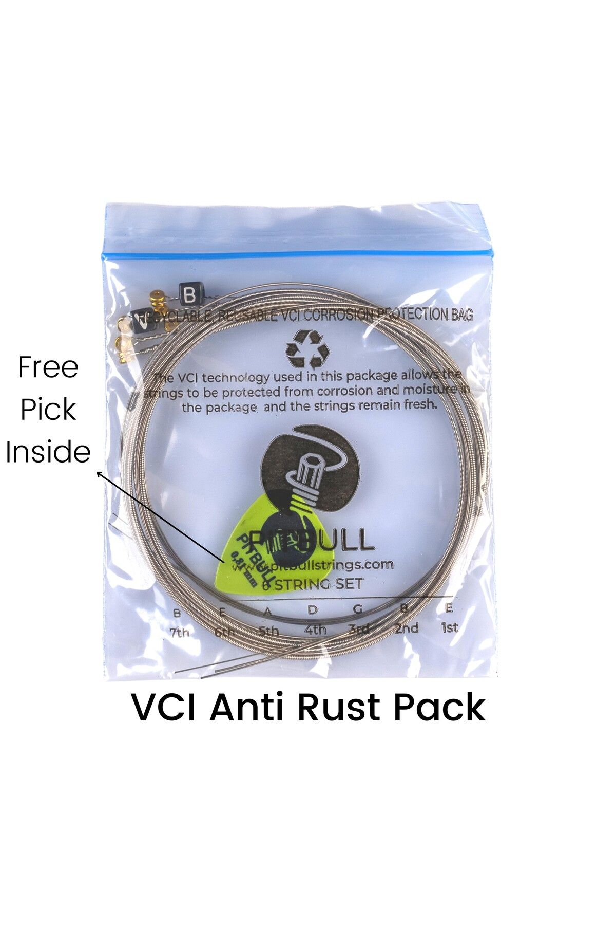 Pitbull Strings-Gold Series Electric Guitar String Set of 3 (String Winder+4 Picks+Hat) Geg 09-42 Sl 3P Ssc 4