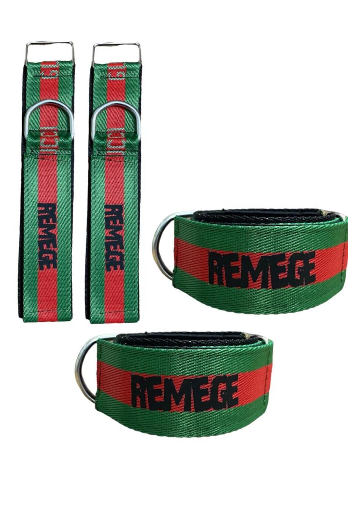 تجهیزات تمرینی سبز نوار مچ پا بند D Ring دستگاه کشش مقاومت در برابر تنظیم تایر 2 قطعه REMEGE