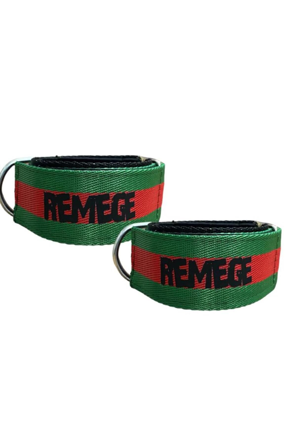 تجهیزات تمرینی سبز نوار مچ پا بند D Ring دستگاه کشش مقاومت در برابر تنظیم تایر 2 قطعه REMEGE