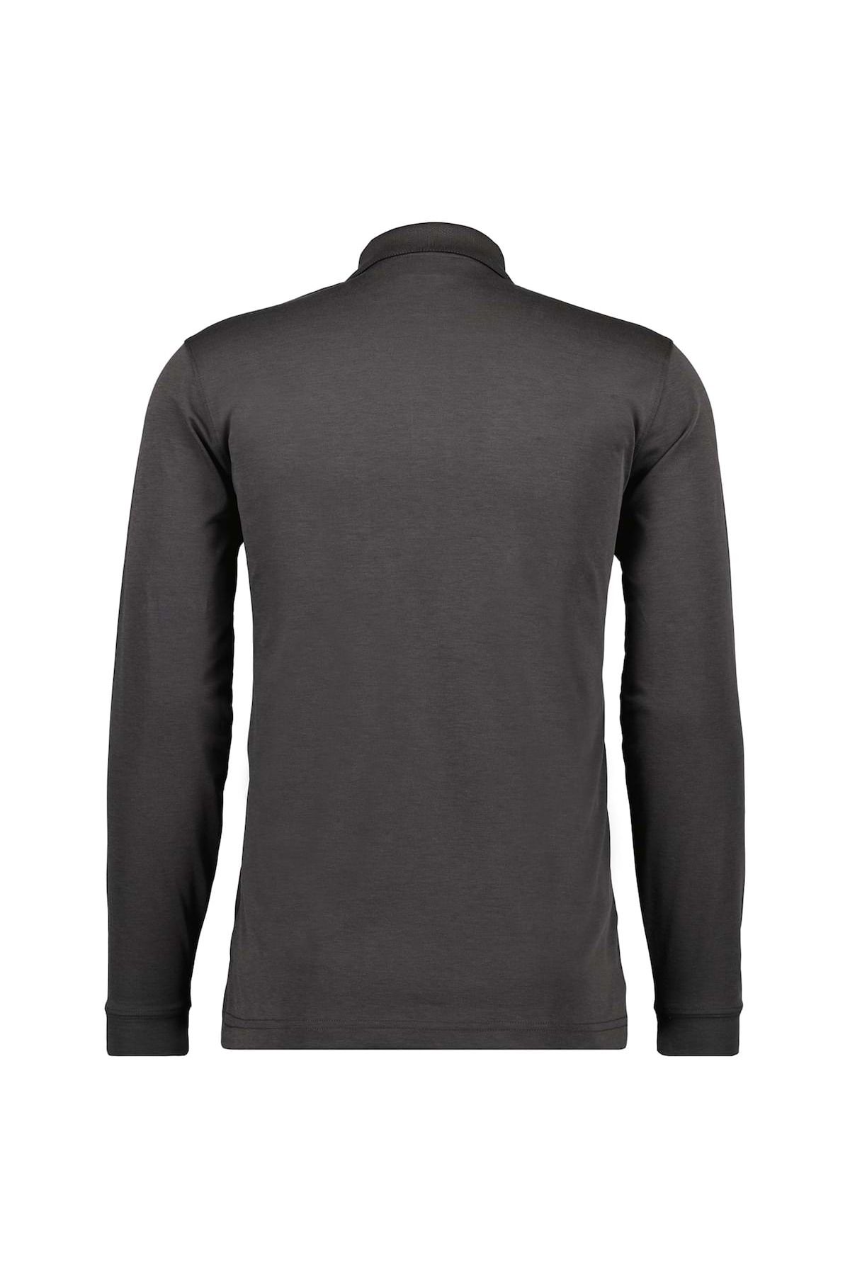 Ragman-Herren Langarm-Poloshirt - Soft Knit Polo Knopf Langarm, Baumwollmischung, Knopfleiste, Easy 2