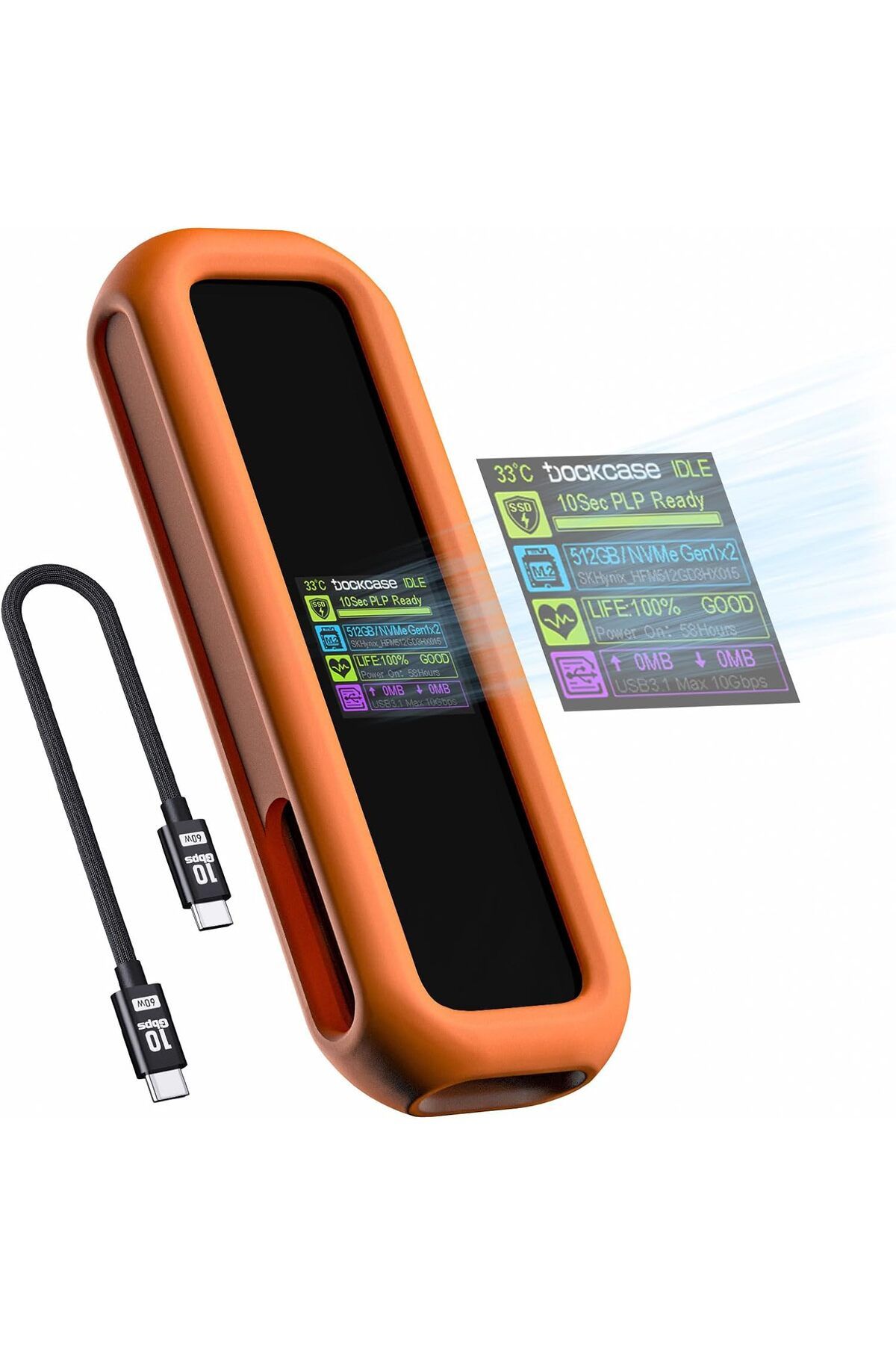 DOCKCASE HD Ekran Smart M.2 NVMe SSD 2TB