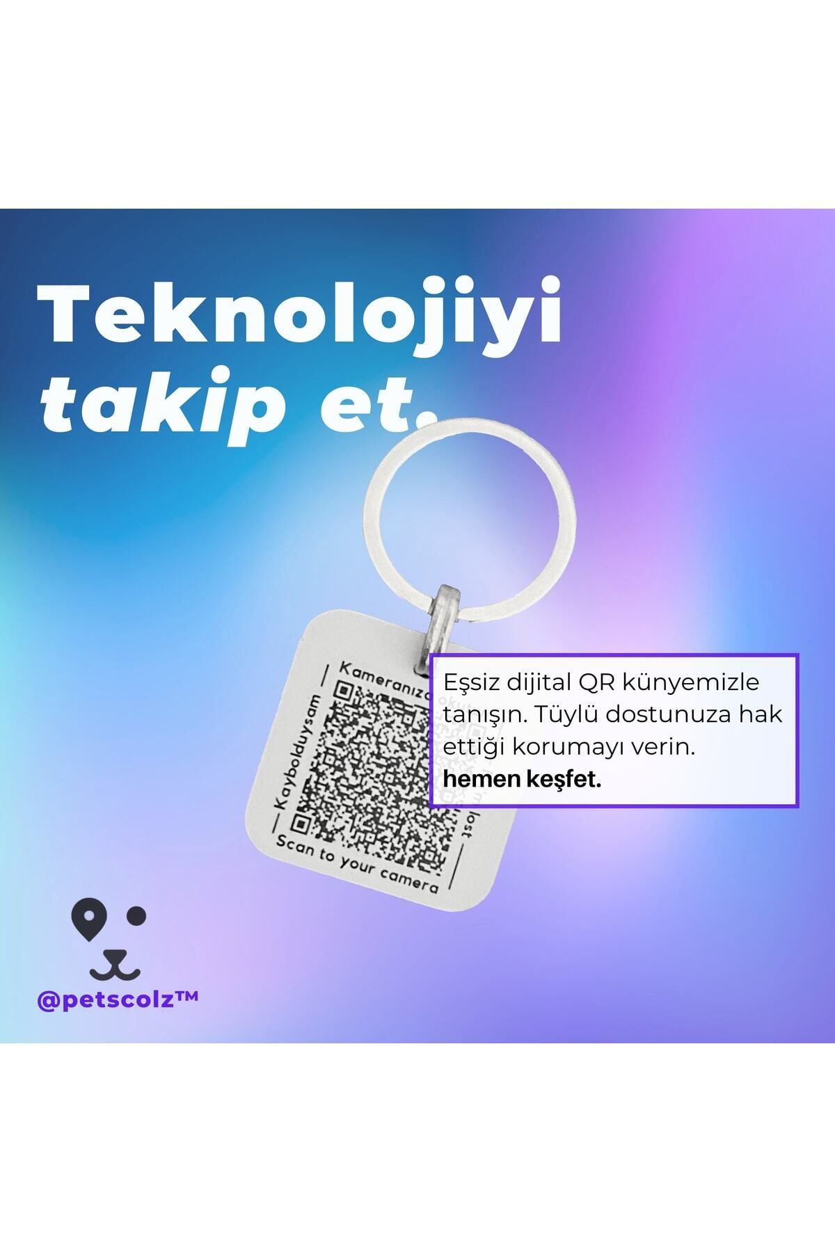 PETLOO-Petscolz Qr Tag - Qr Code Imprint with Location Notification 4