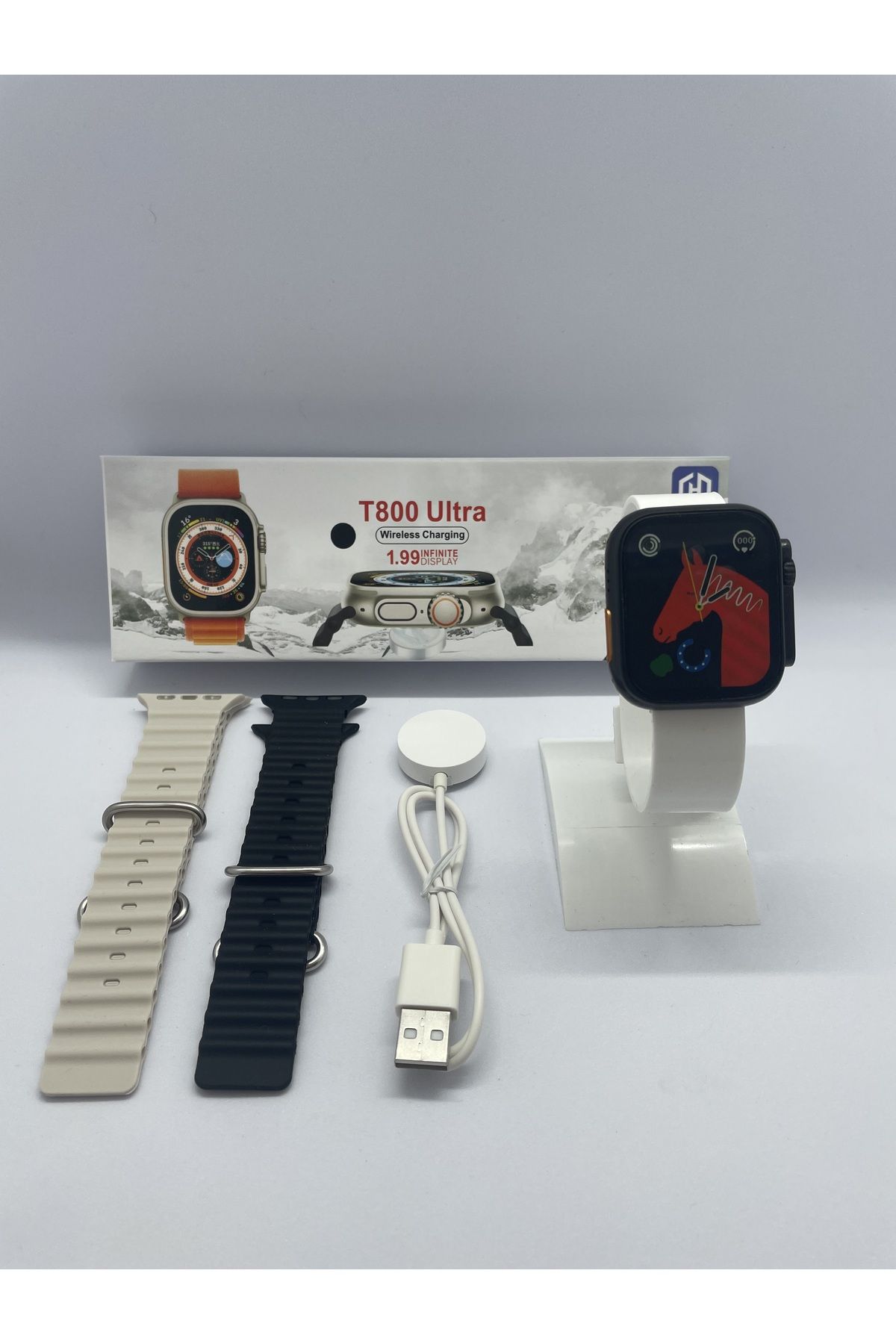 TekizTeknoloji Watch 8 T800 Ultra ift Kordonlu 1.99 Inch Bluetooth