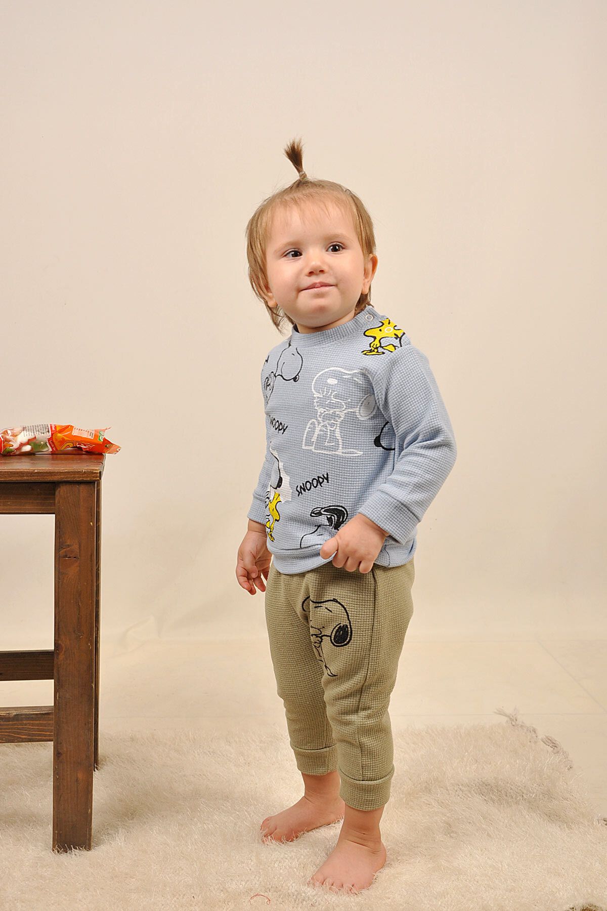 Peki 4 Seasons Baby Boy Waffle Slim Fit Snoopy Printed Suit 2
