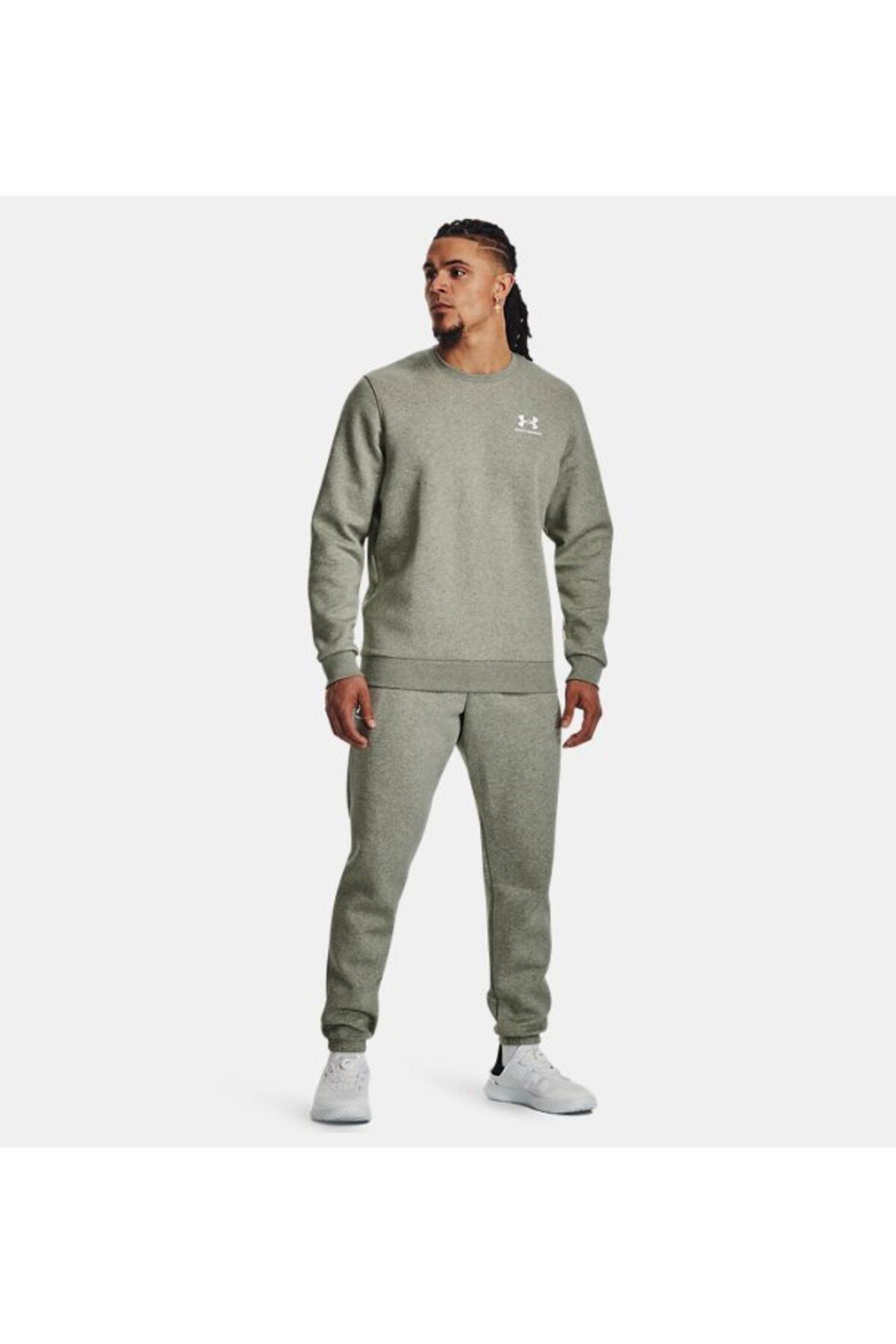 سویشرت ورزشی خاکستری مردانه یقه دوچرخه ضروری در UA 1374250 505 Under Armour