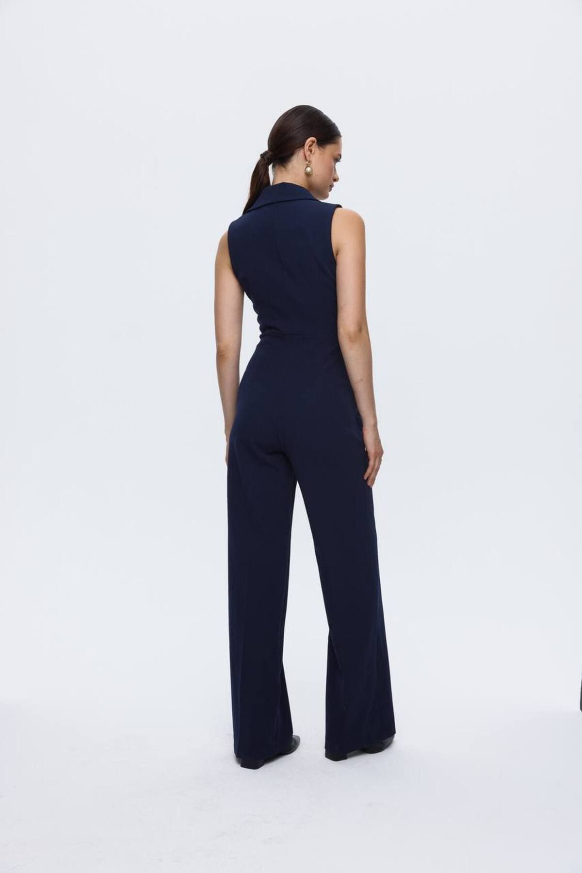Navy sale sleeveless jumpsuit
