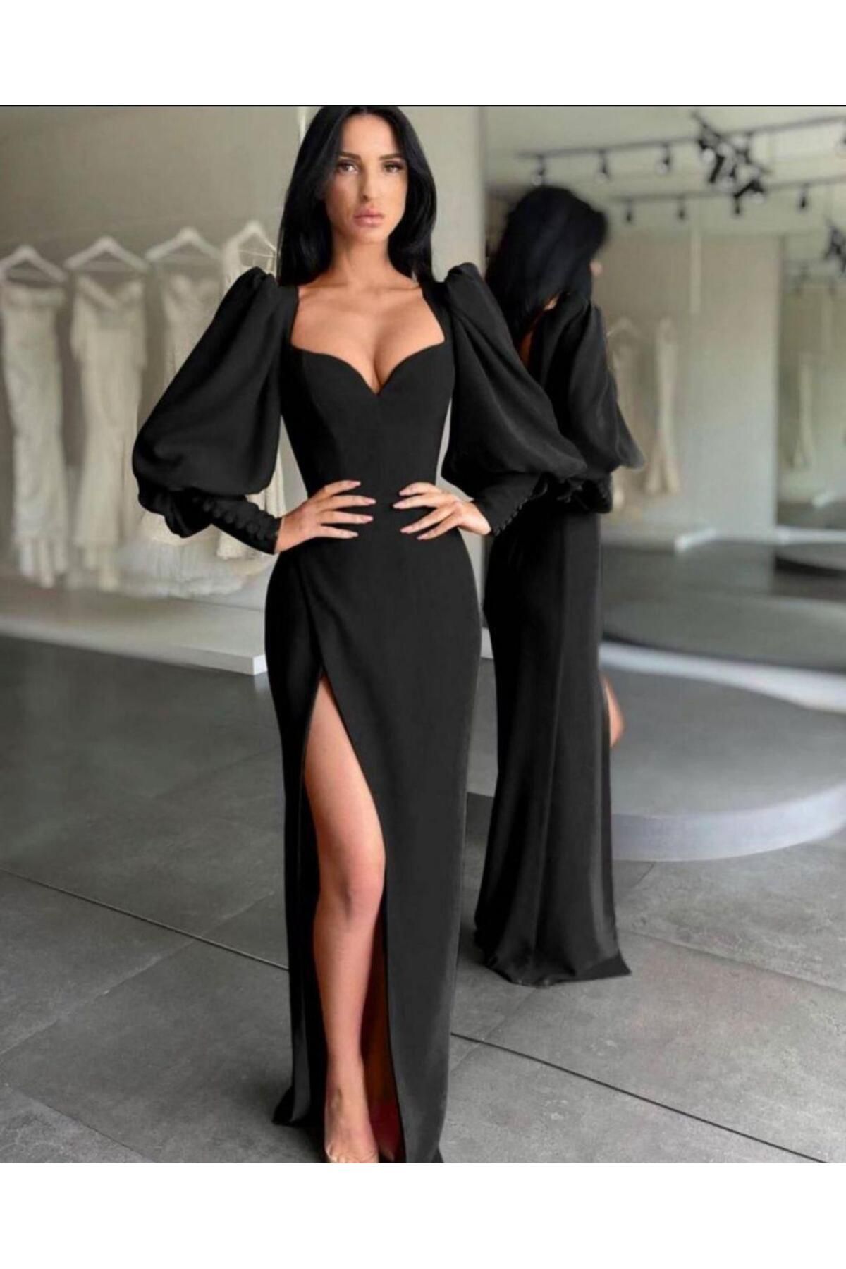 Dark long dress clearance