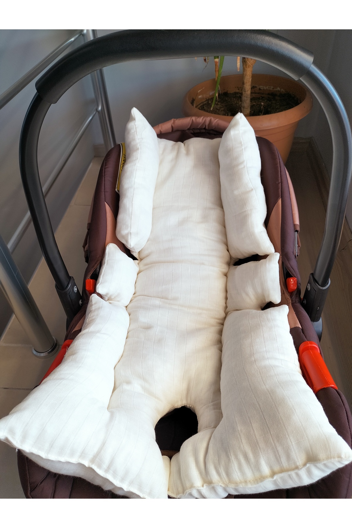 eyma home Muslin puset minderi %100 pamuk kumaş fotoğrafı 2 (önizleme)