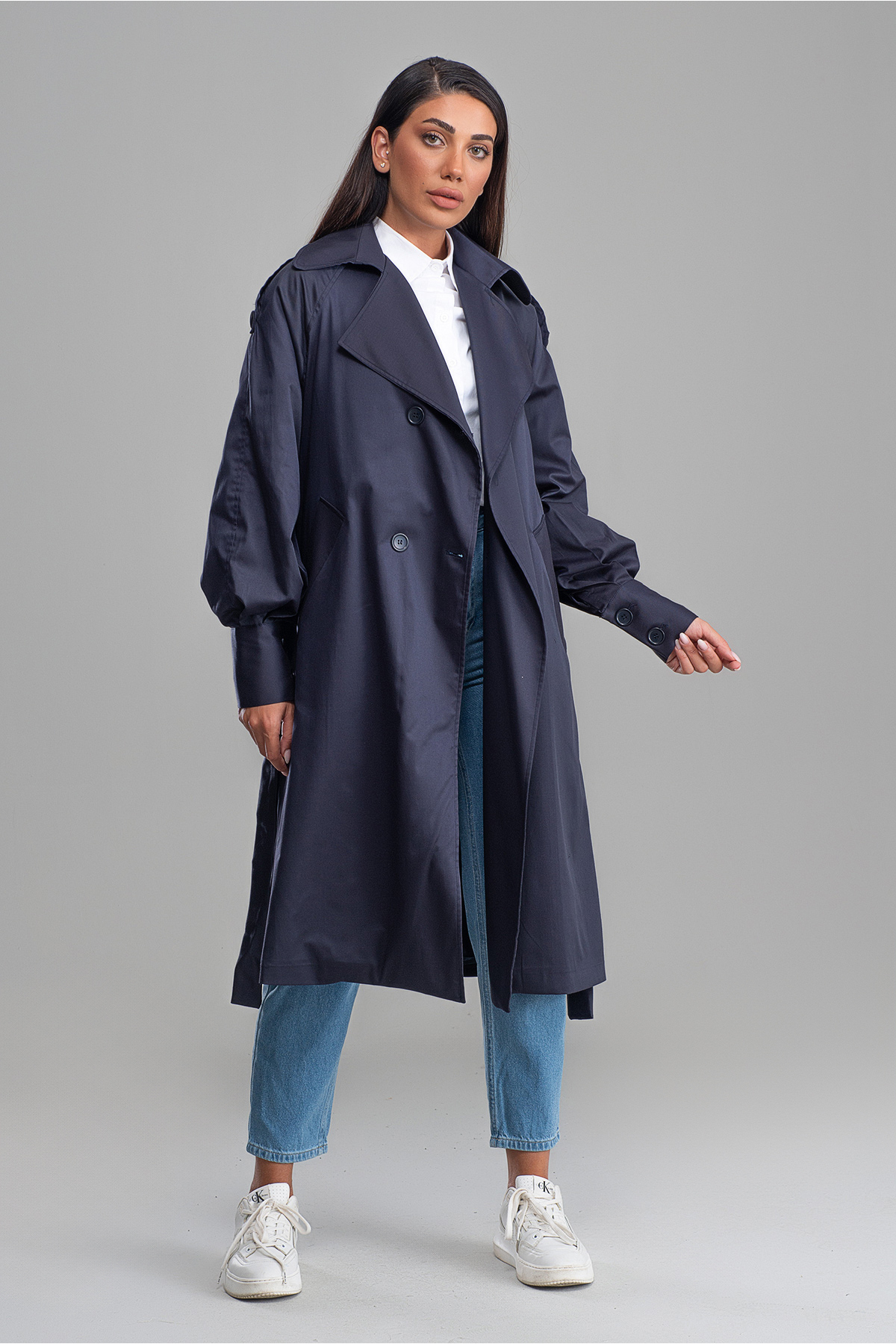 Genel Markalar trençkot manşetli